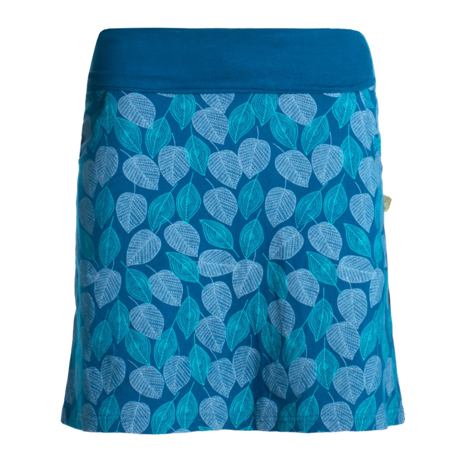 Vishes Jerseyrock knielang Baumwolle Blumen-Muster breiter Bund mit Kordel- günstig online kaufen