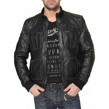 German Wear Lederjacke Trend 513J Lederjacke Jacke aus Lamm Nappa Leder Schwarz