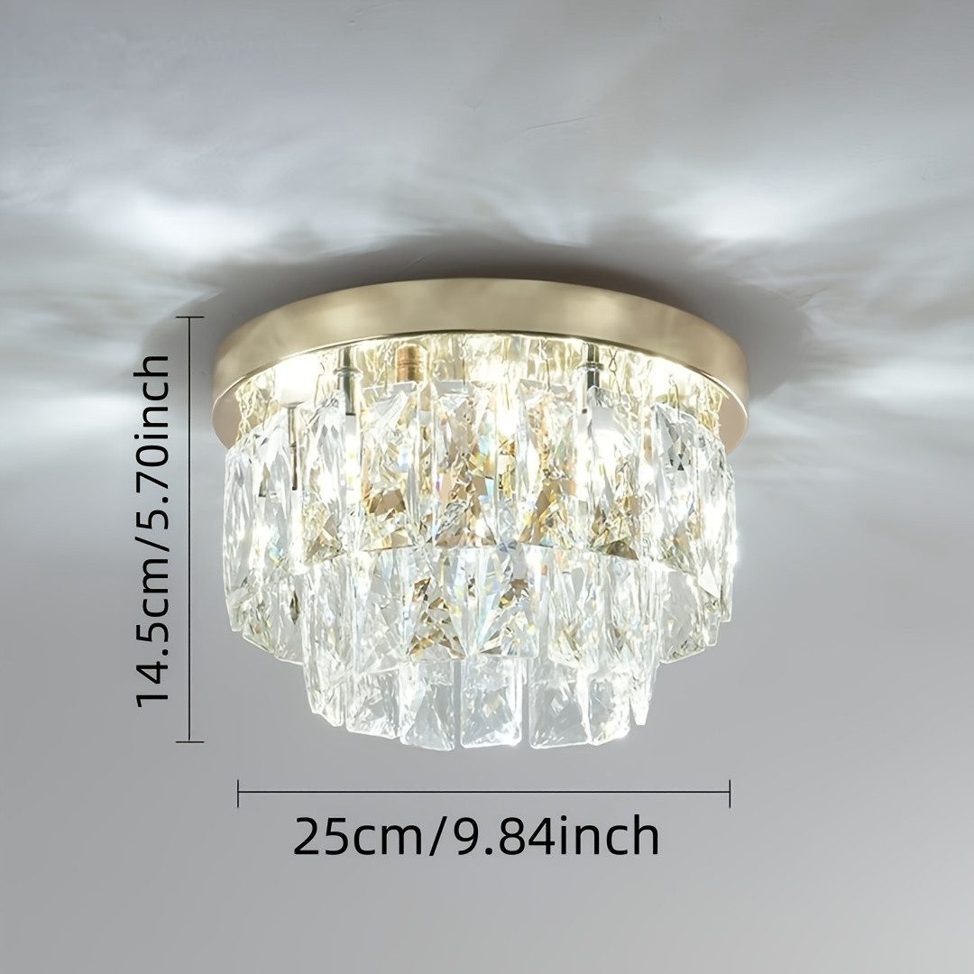 JDONG Deckenleuchte Moderne Kristall Deckenlampe Rundheit günstig online kaufen