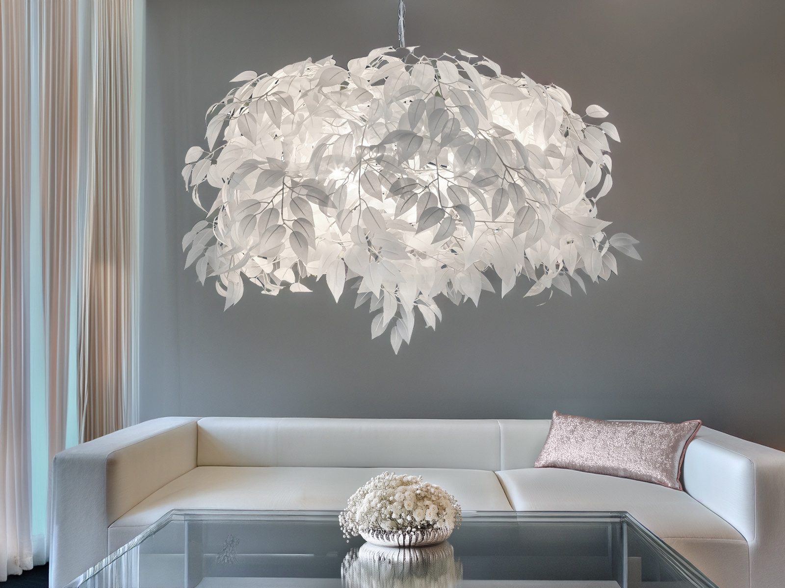 Reality Leuchten LED Pendelleuchte, Dimmfunktion, LED wechselbar, Warmweiß, groß-e ausgefallen-e Designer-lampe über Esstisch hängend Ø 70cm