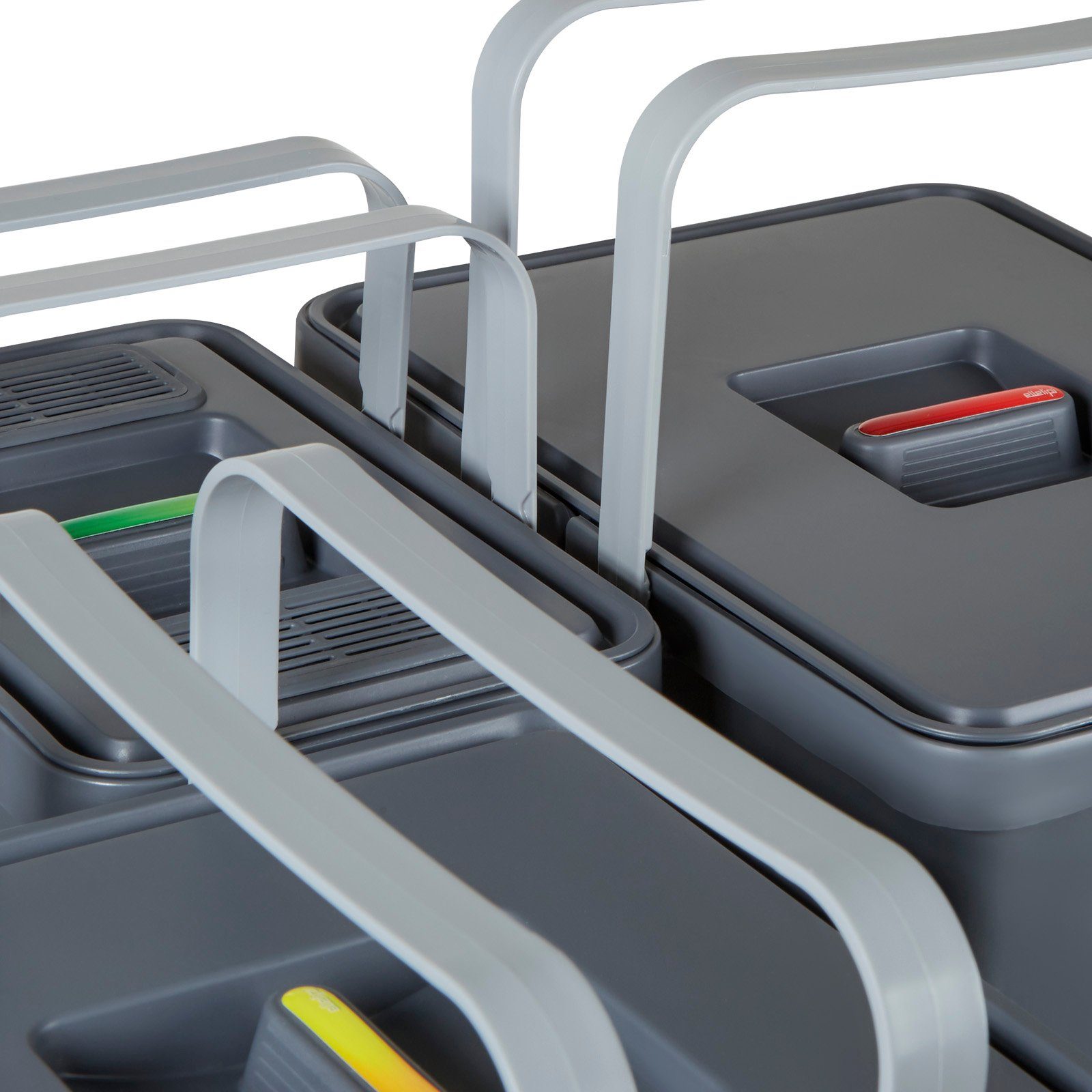 SO-TECH® Mülleimer Abfallsammler Metropolis 15+15+15+15L, Abfallsystem für Schubladen Korpusbreite 90 cm