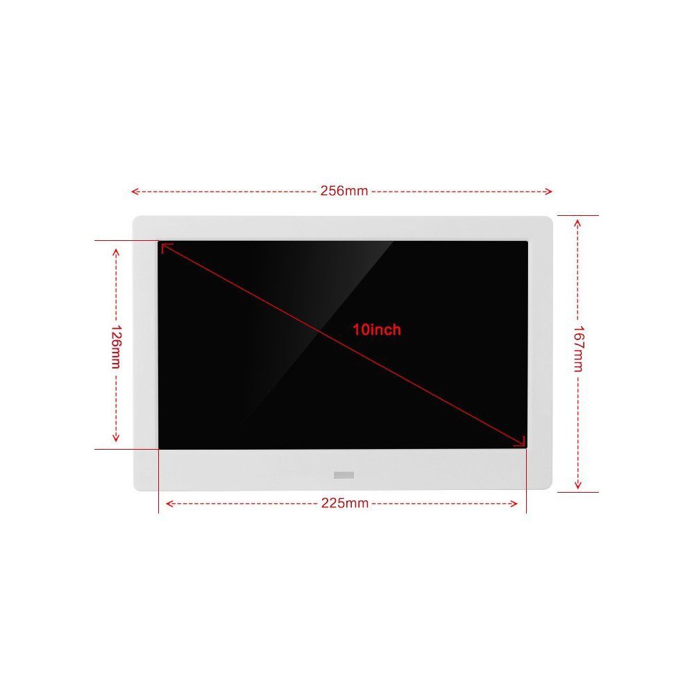 KINSI 10,1 Zoll Digitaler Bilderrahmen, Fernbedienung, Elektronischer Rahmen Digitaler Bilderrahmen (32 GB, Unterstützt Bilder/Videos, geeignet für verschiedene Szenarien)