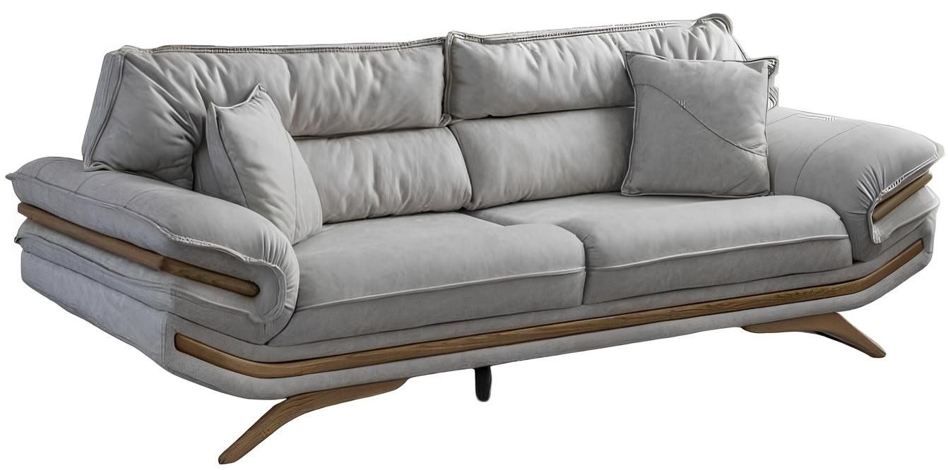Xlmoebel 3-Sitzer Elegantes Sofa in Weiß mit hochwertiger Polsterung und edlem Design, 1 Teile, Hergestellt in Europa