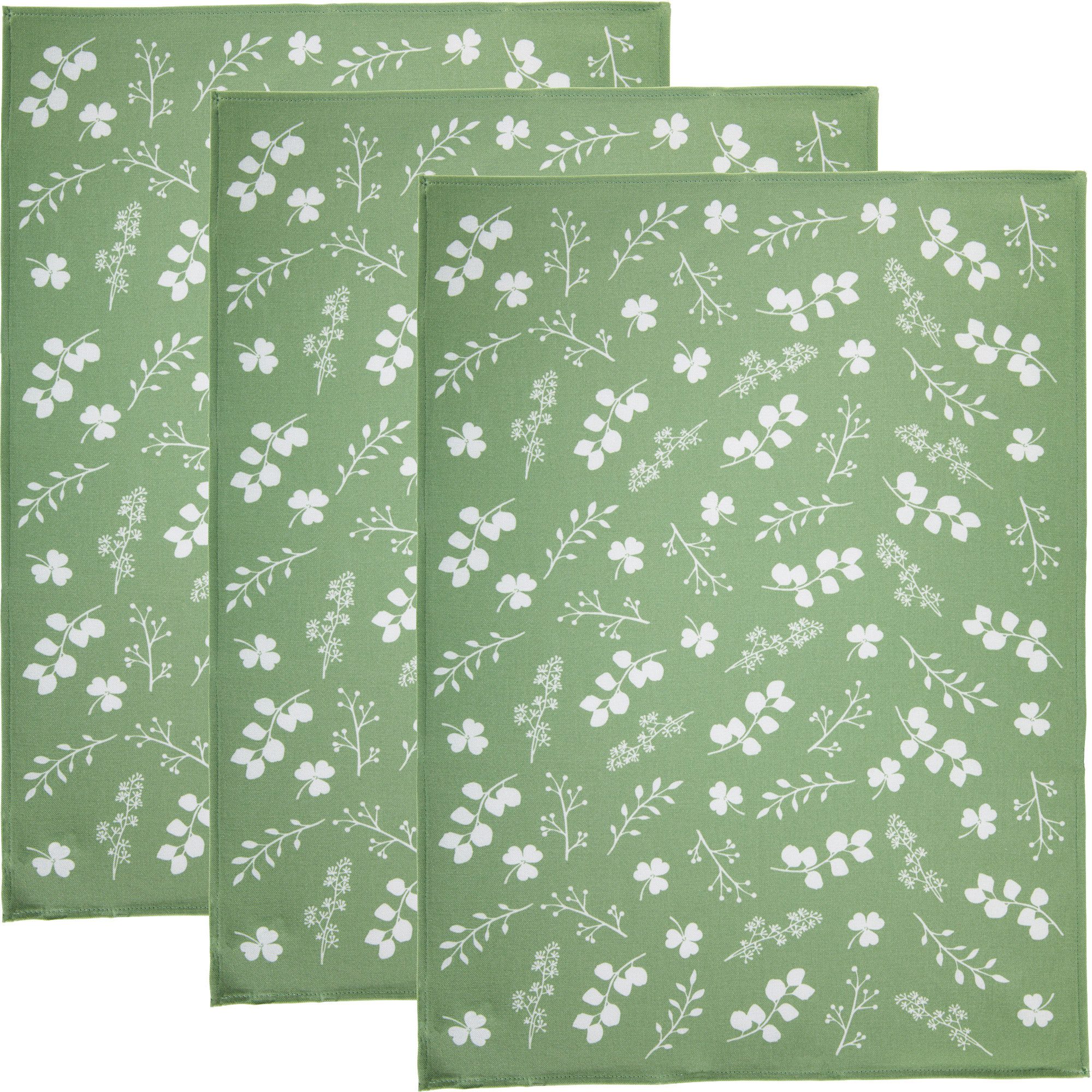 Erwin Müller Geschirrtuch Geschirrtuch "Blumen" 3er-Pack, günstig online kaufen