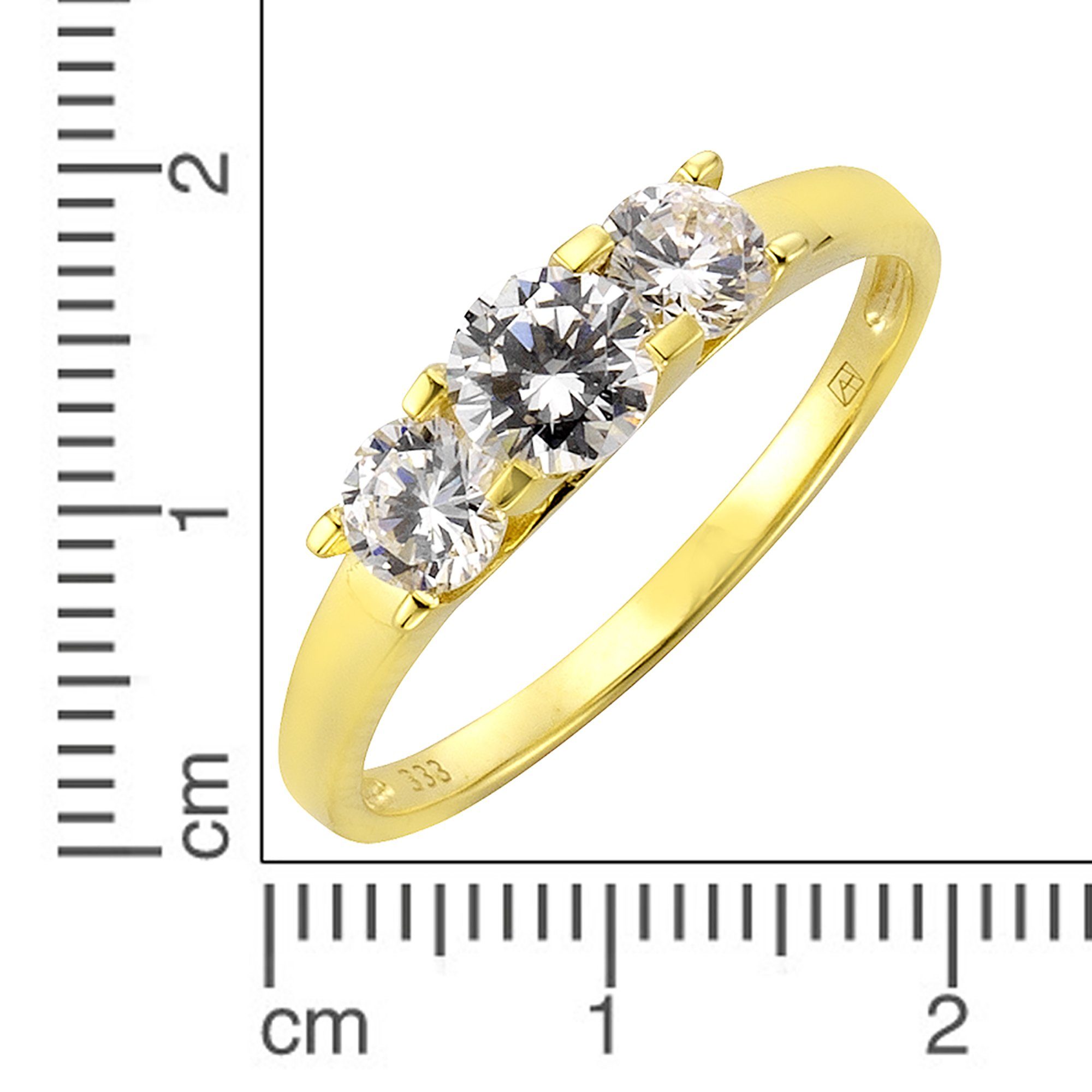 333/- Ellen K. Gelbgold Zirkonia Fingerring Fascination by