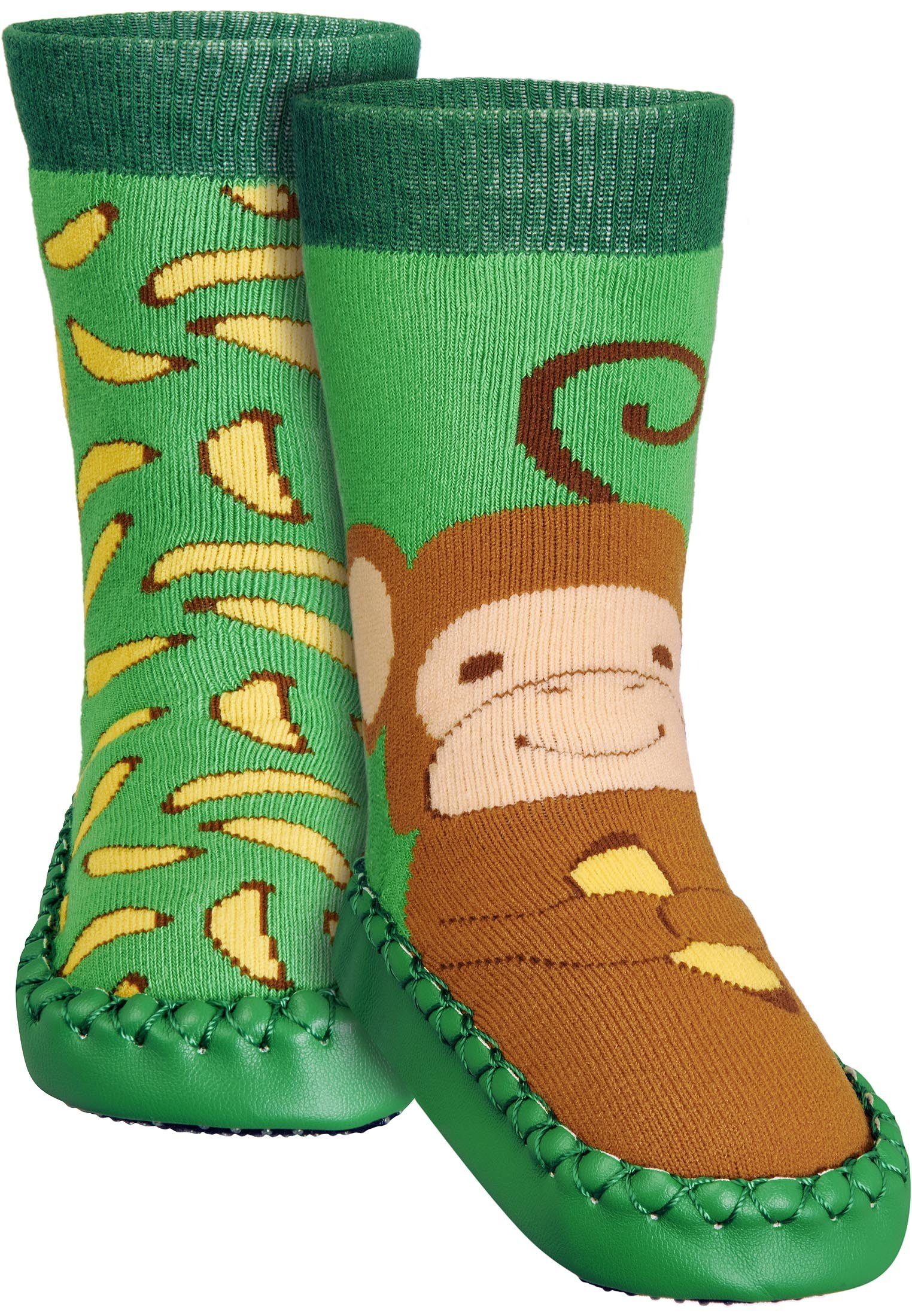 Playshoes Hüttenschuh Affe Hausschuh – Bild 3 von 5