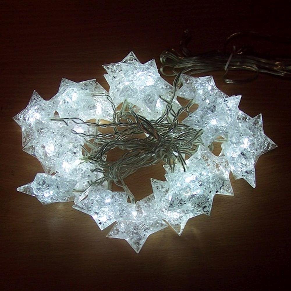 LED-Lichterkette BI11517 24er LED Lichterkette Sterne gefrostet