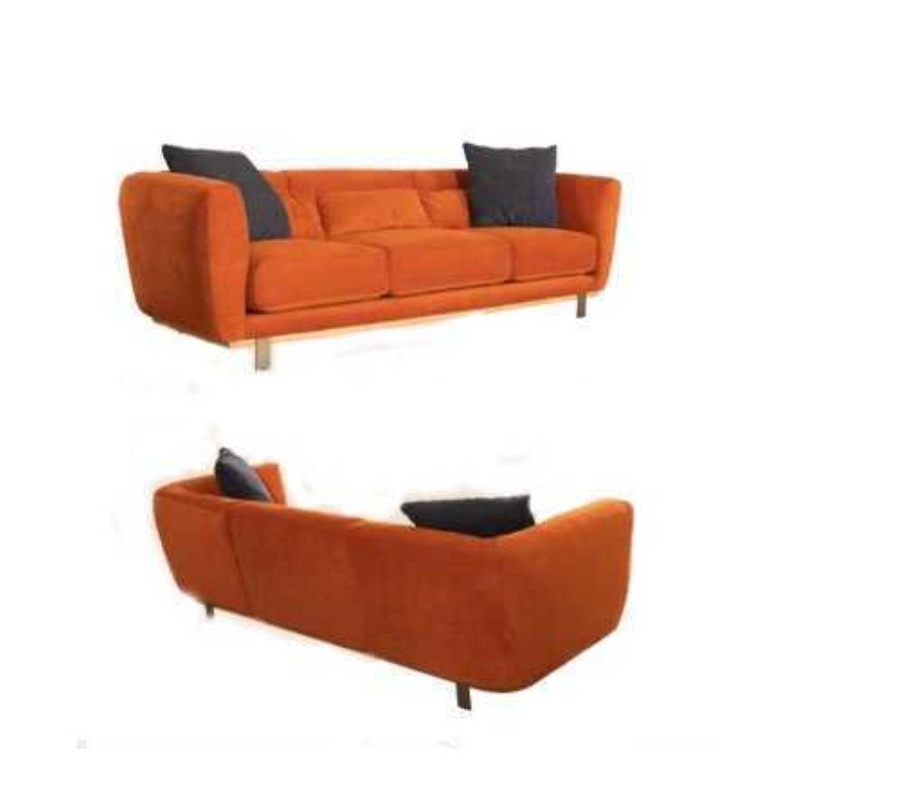 JVmoebel 4-Sitzer Oranger Viersitzer Designer Wohnzimmer Sofa Luxus Sitzmöbel, Made in Europa | Einzelsofas