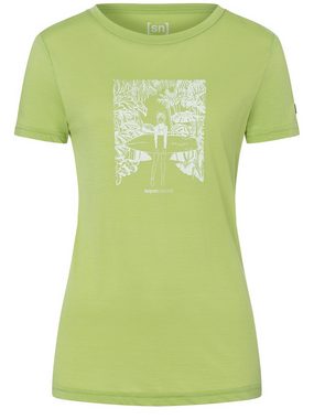 SUPER.NATURAL T-Shirt für Damen, Merino WEDNESDAYS SPOT modern, atmungsaktiv