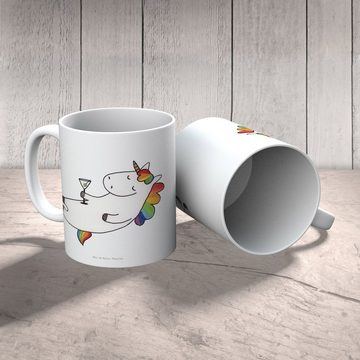 Mr. & Mrs. Panda Kinderbecher Einhorn Cocktail - Weiß - Geschenk, Party, Sekt, Kindergarten Tasse, Kunststoff, Kindergeschichten Motive