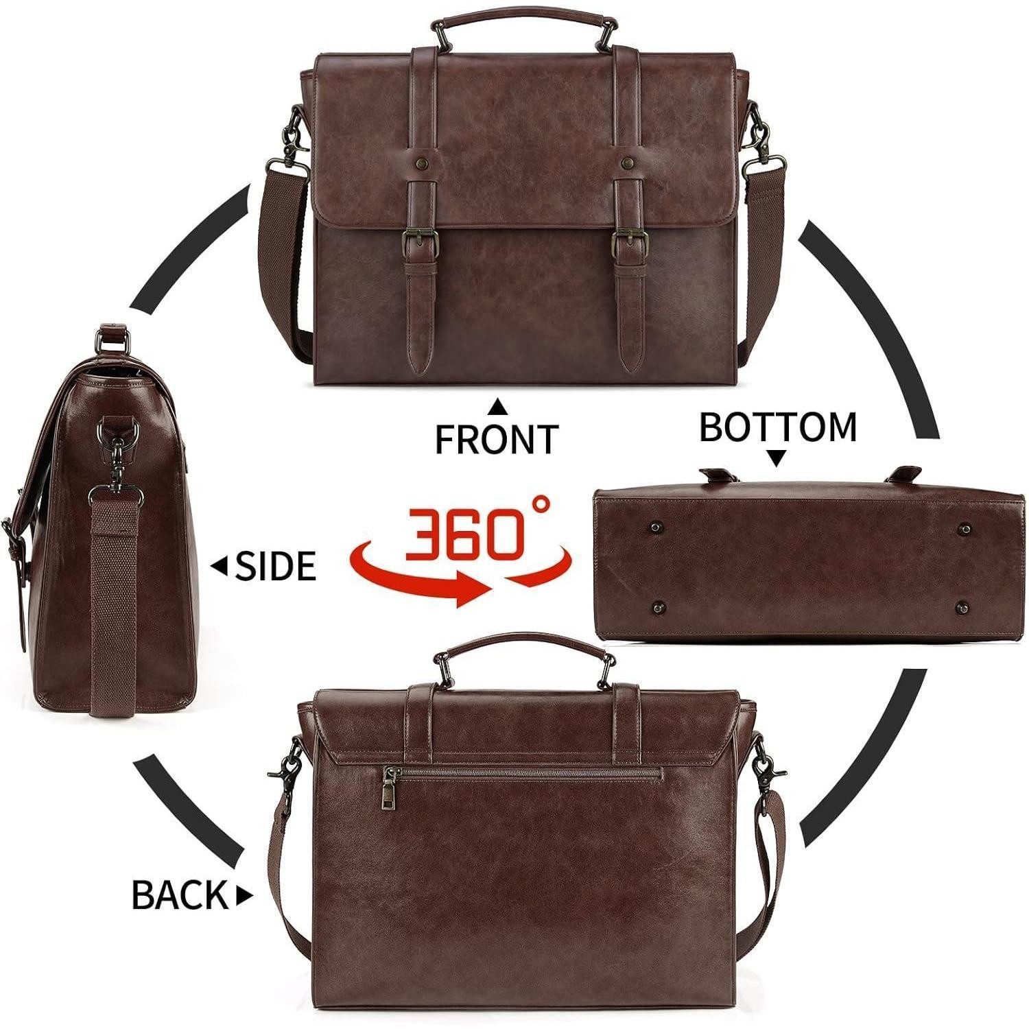 LuxusKollektion Laptoptasche Umhängetasche Herren Aktentasche Laptoptasche 15.6 Zoll Wasserdicht