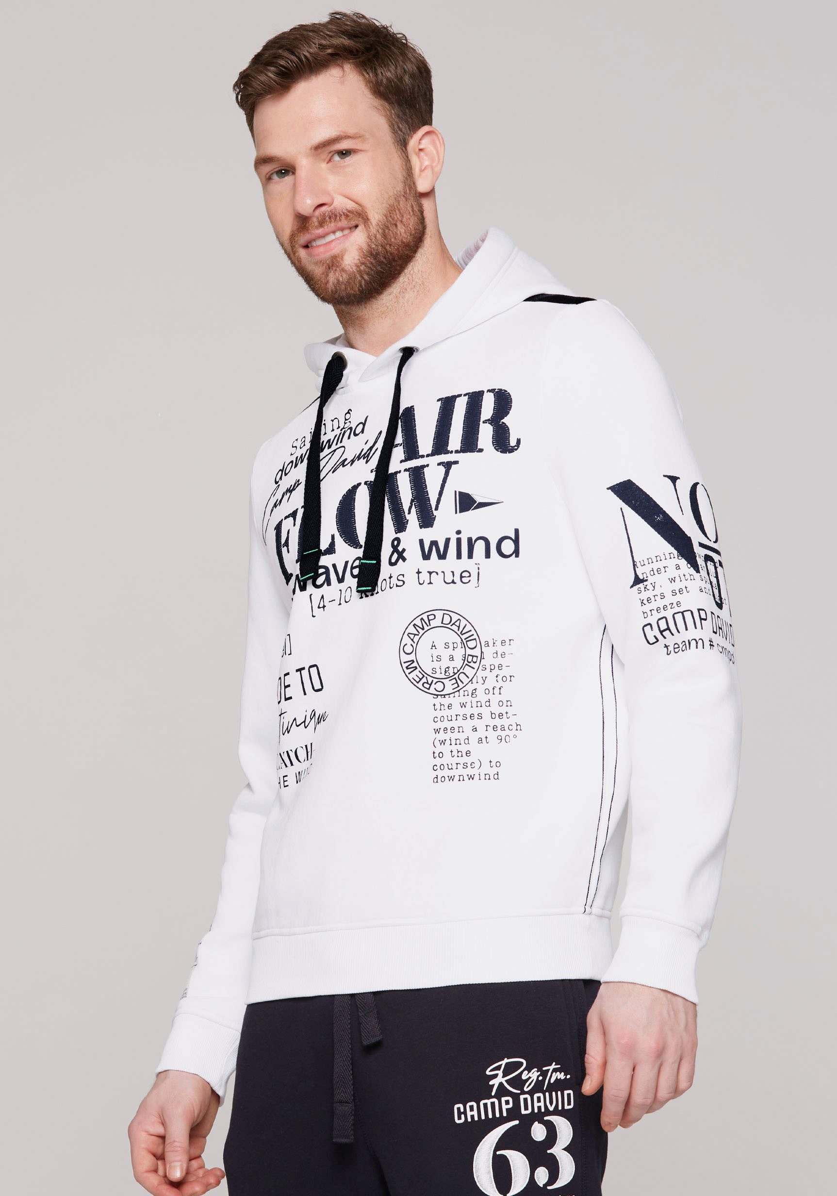 CAMP DAVID Hoodie mit Logo-Prints günstig online kaufen