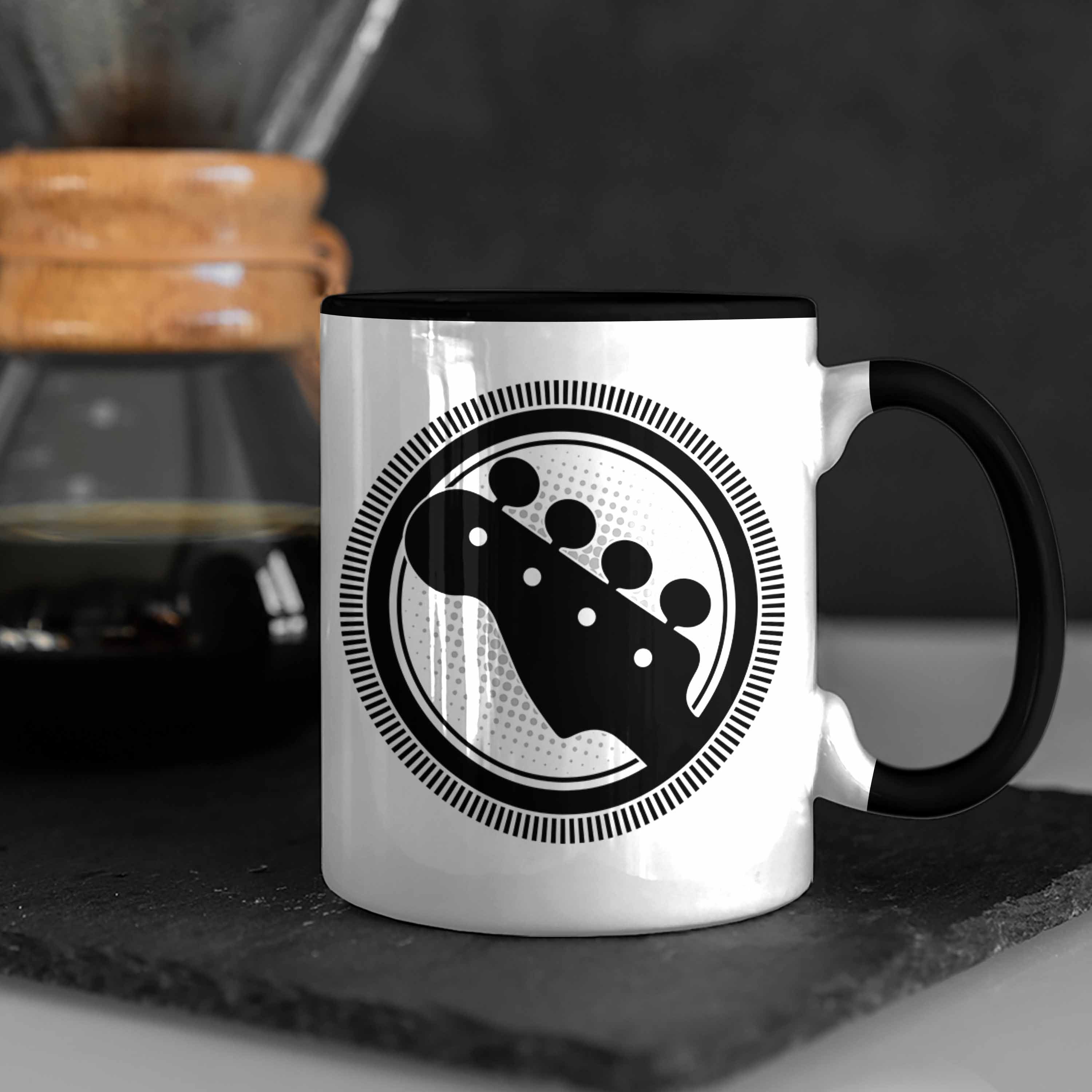 Spruch Geschenk Tasse Tasse Gitarre Kaffee-Bech Geschenkidee Schwarz Trendation Gitarrenspieler