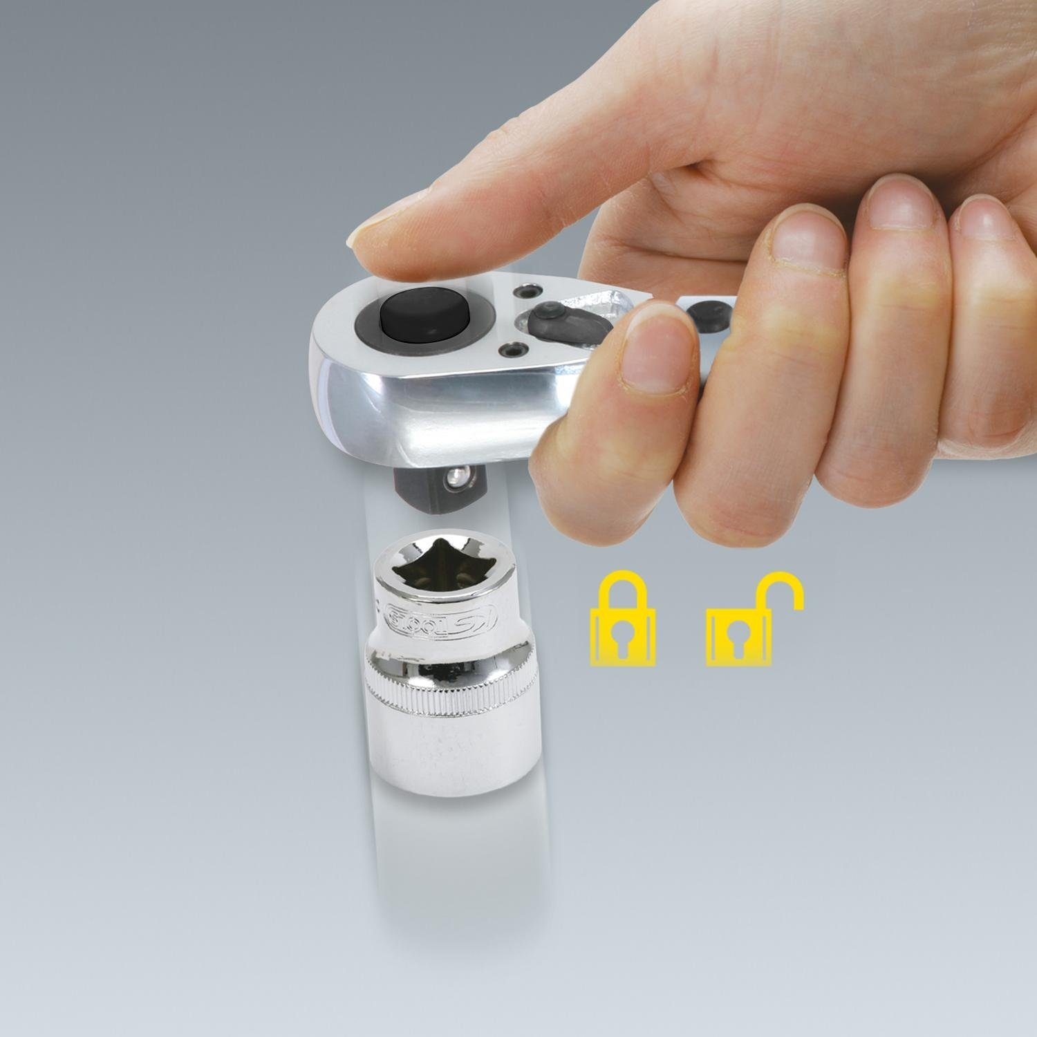 Brilliant Tools Drehmomentschlüssel 1/2" Drehmomentschlüssel mit Umschalt-Ratschenkopf, 60 - 320 Nm