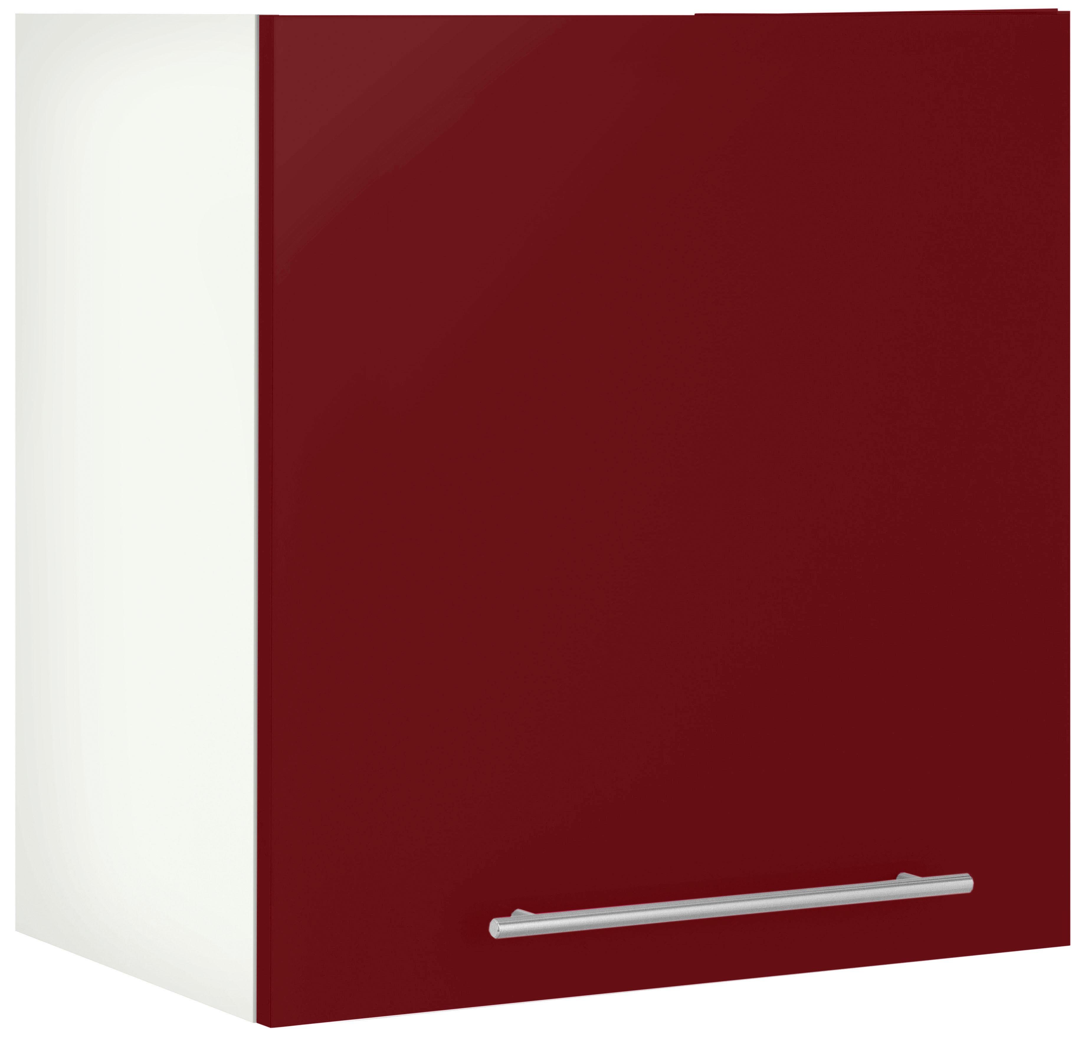 wiho Küchen Hängeschrank Flexi2 Breite 60 cm rot Glanz/weiß