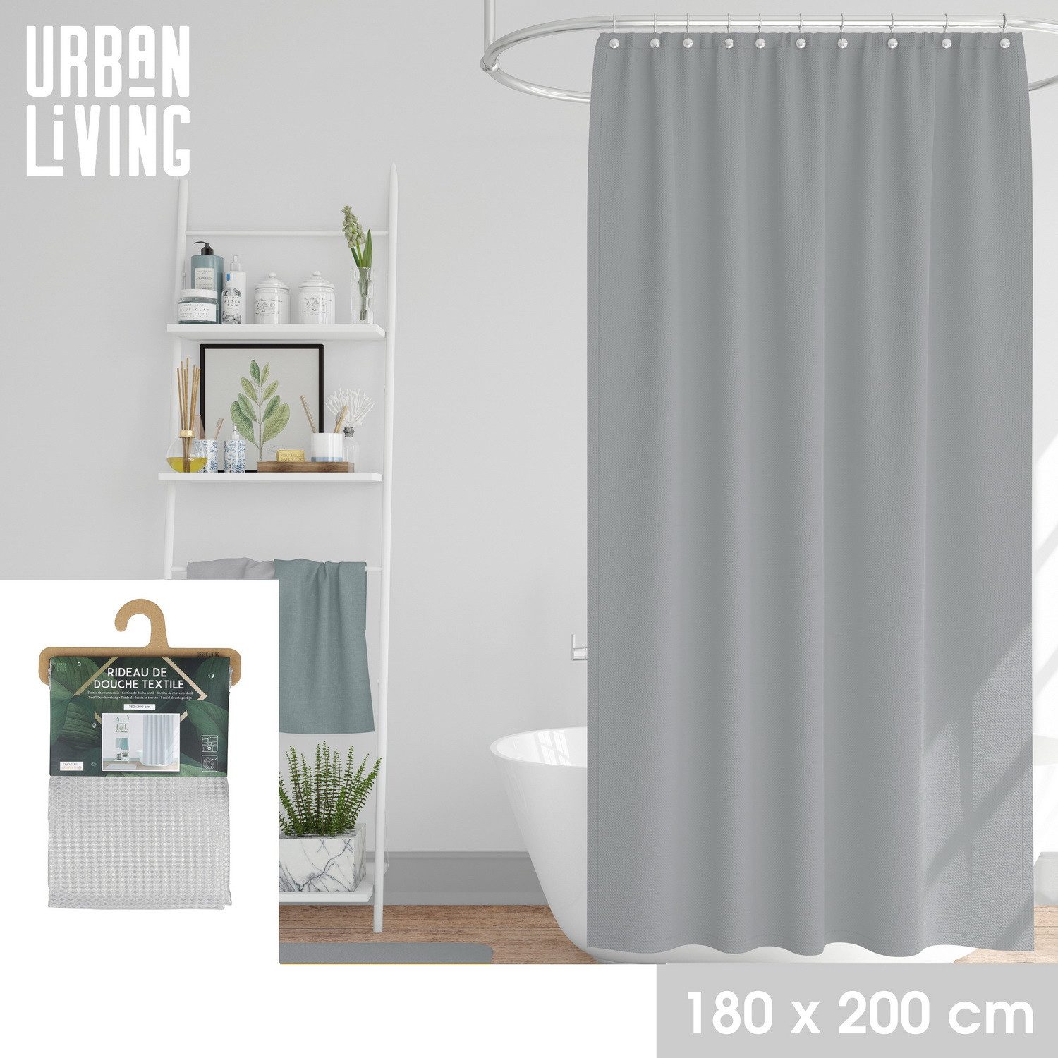 Urban Living Duschvorhang Badewannenvorhang Duschgardine Dusch-Vorhang Brei günstig online kaufen