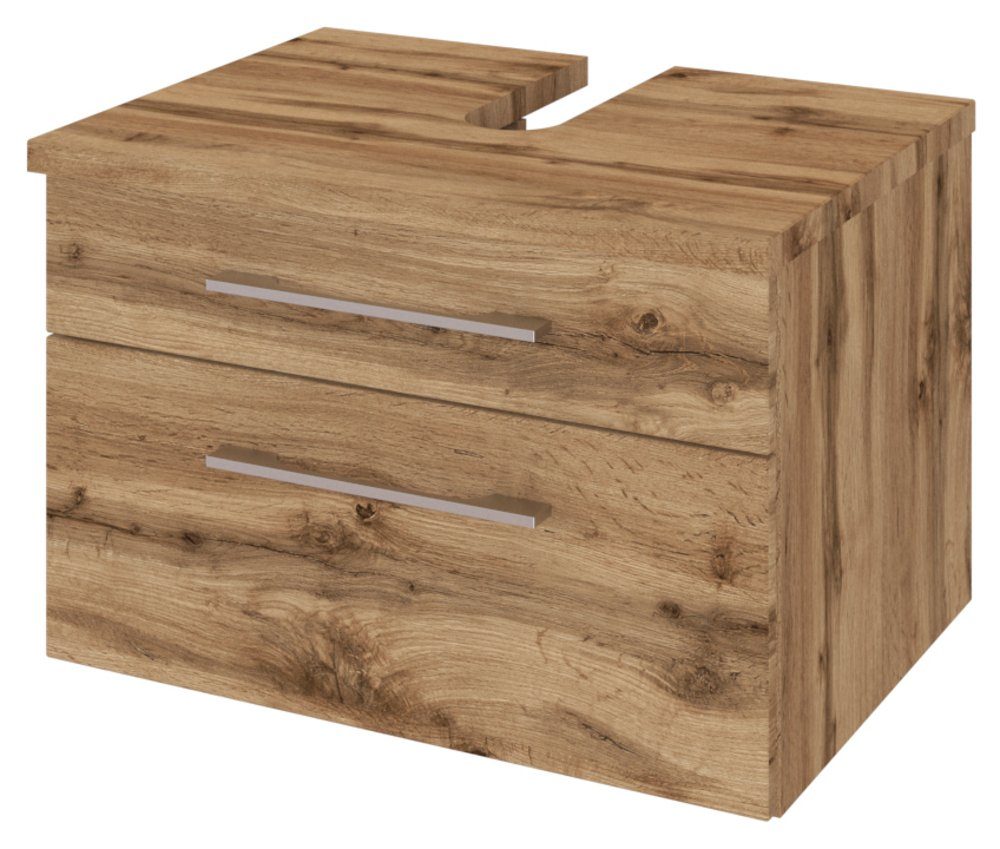 HELD MÖBEL Unterschrank Unterbeckenschrank Davos 60 cm Wotaneiche/Wotaneiche