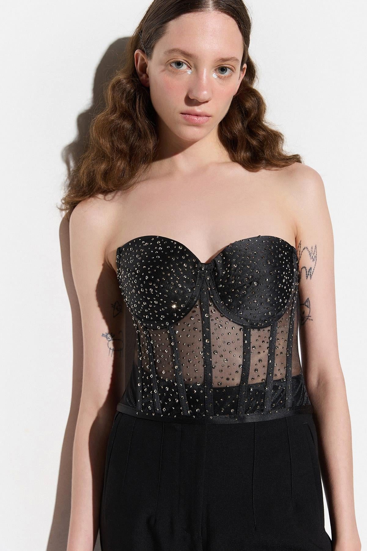 Crop-Top Crop-Corset-Bustier