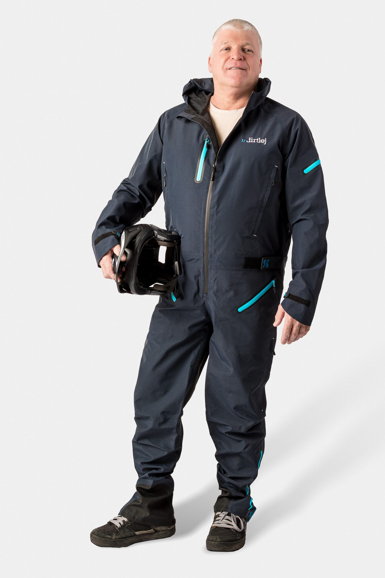 Dirtlej Regenoverall dirtsuit core edition loose cut midnight azure lange Beine (nicht abnehmbar)