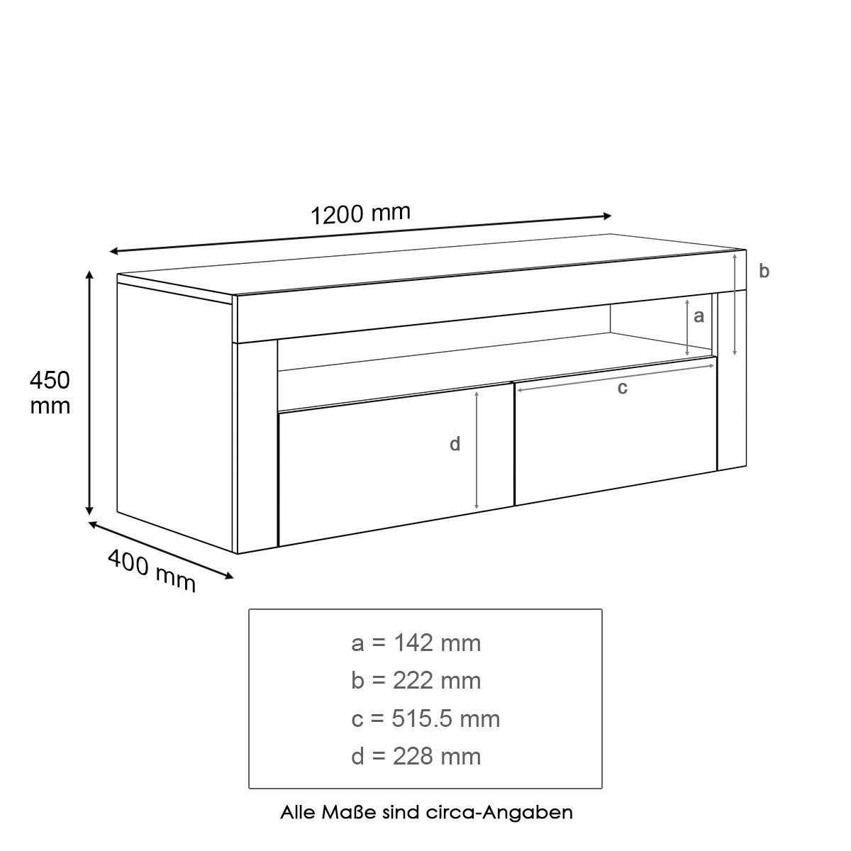 Weiß Beleuchtung LED tv schrank TV-Schrank mit wohnzimmer Unterschrank, Hochglanz TV-Schränke Lowboard, Fernsehschrank, 155x40x45cm/122x40x45cm in SONNI TV