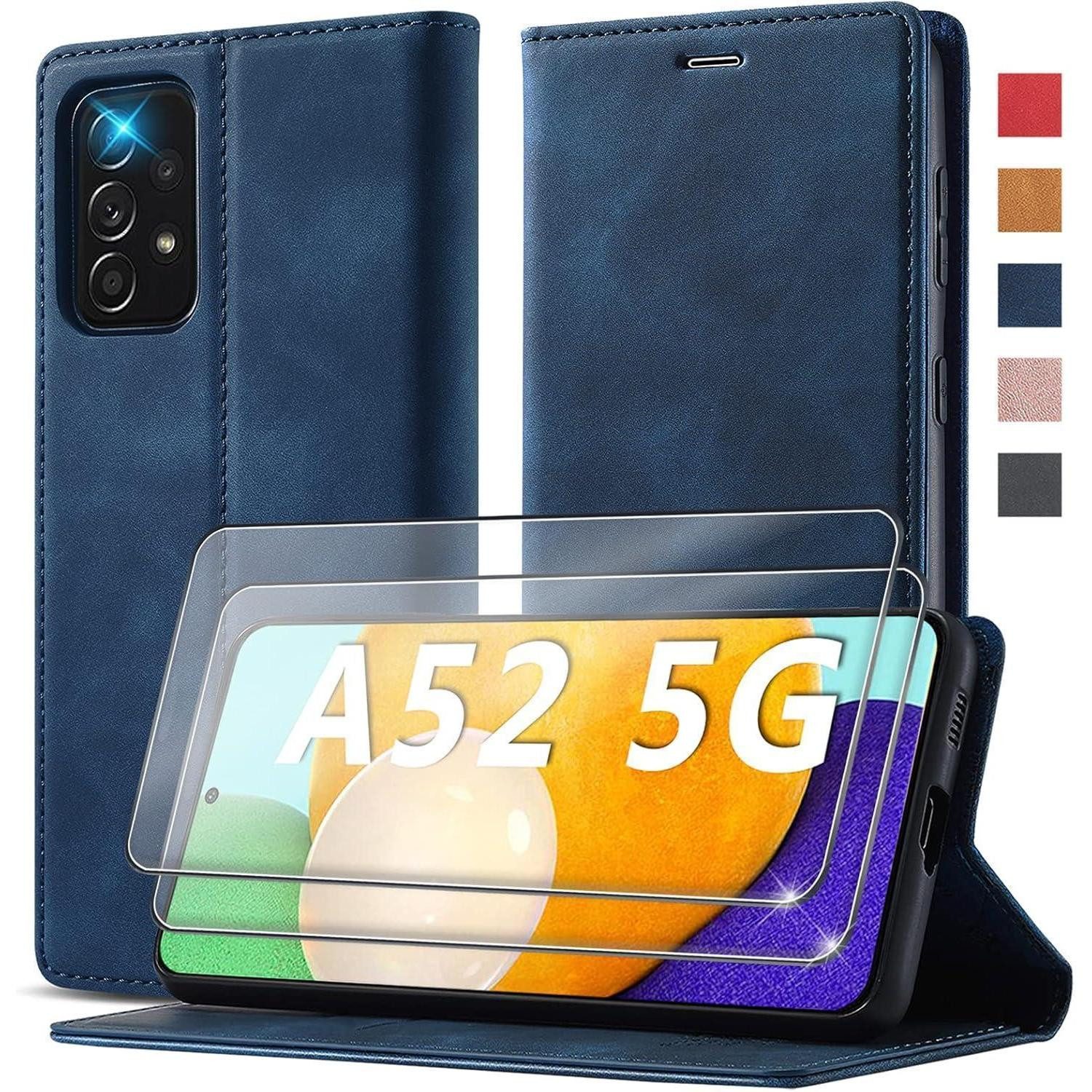 LuxusKollektion Flip Case Handyhülle Samsung Galaxy A52s 5G Klapphülle Schutzhülle in Lederoptik