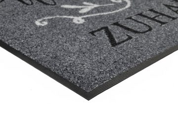 Fußmatte Willkommen Zuhause, wash+dry by Kleen-Tex, rechteckig, Höhe: 7 mm, Schmutzfangmatte, mit Spruch, In- und Outdoor geeignet, waschbar