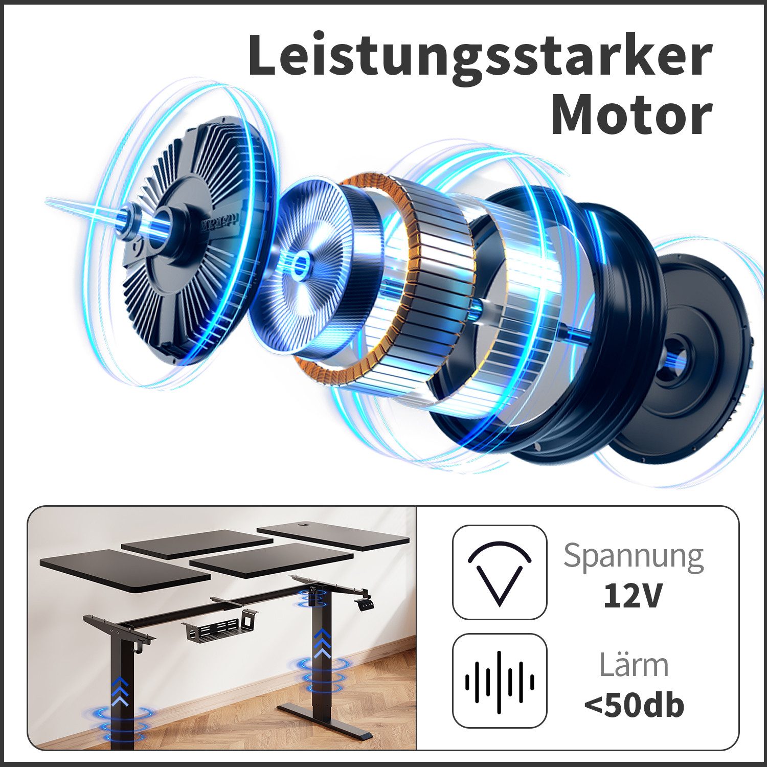 HOMALL Schreibtisch Höhenverstellbar elektrischer Memory-Funktion 100/120/1 günstig online kaufen