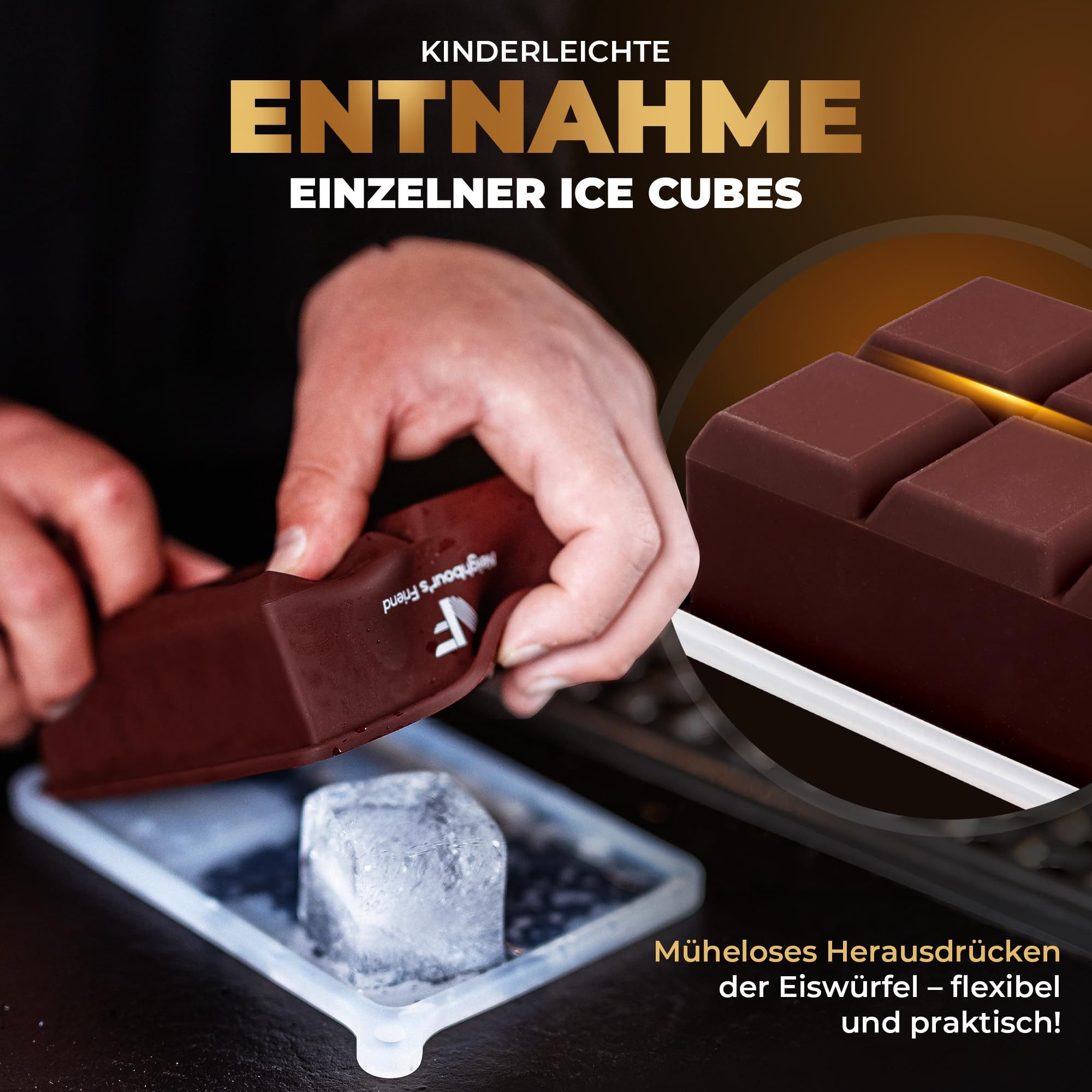 Eiswürfelform Eiswürfelform 2er Pack 12x Eiswürfel Platin-Silikon Eis Kugel Form, (2er Pack)