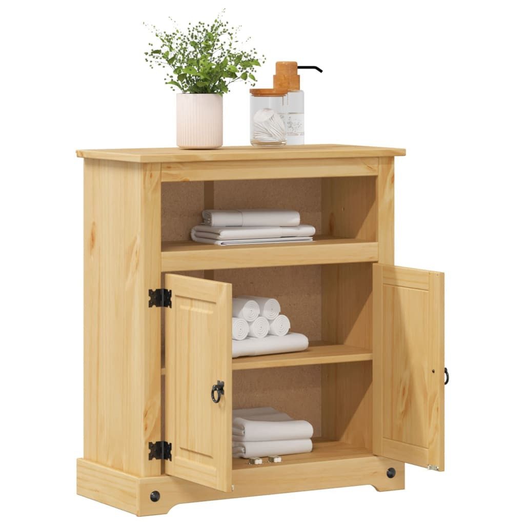 vidaXL Badezimmer-Set Badschrank Corona 70x33x80 cm Massivholz Kiefer