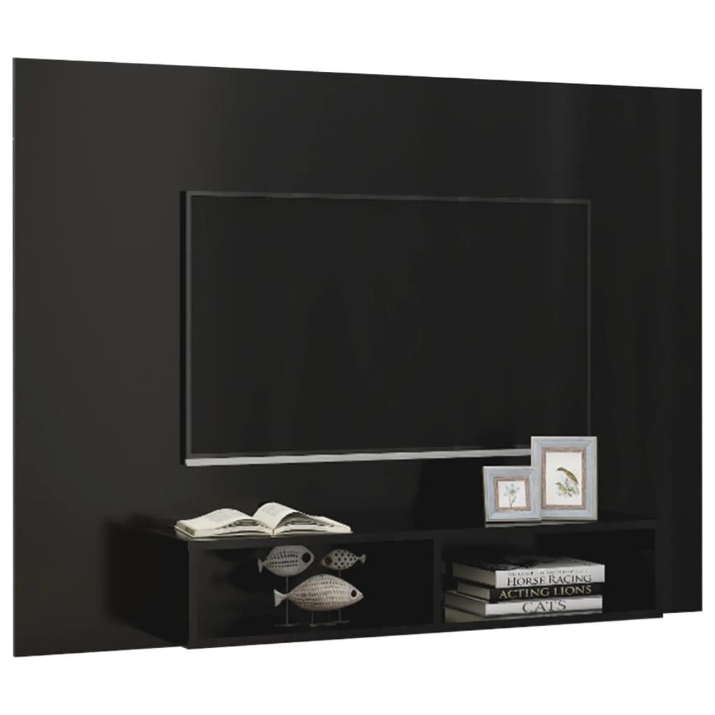 TV-Wand möbelando (LxBxH: Schwarz 3008161, 135x23,5x90 in cm),