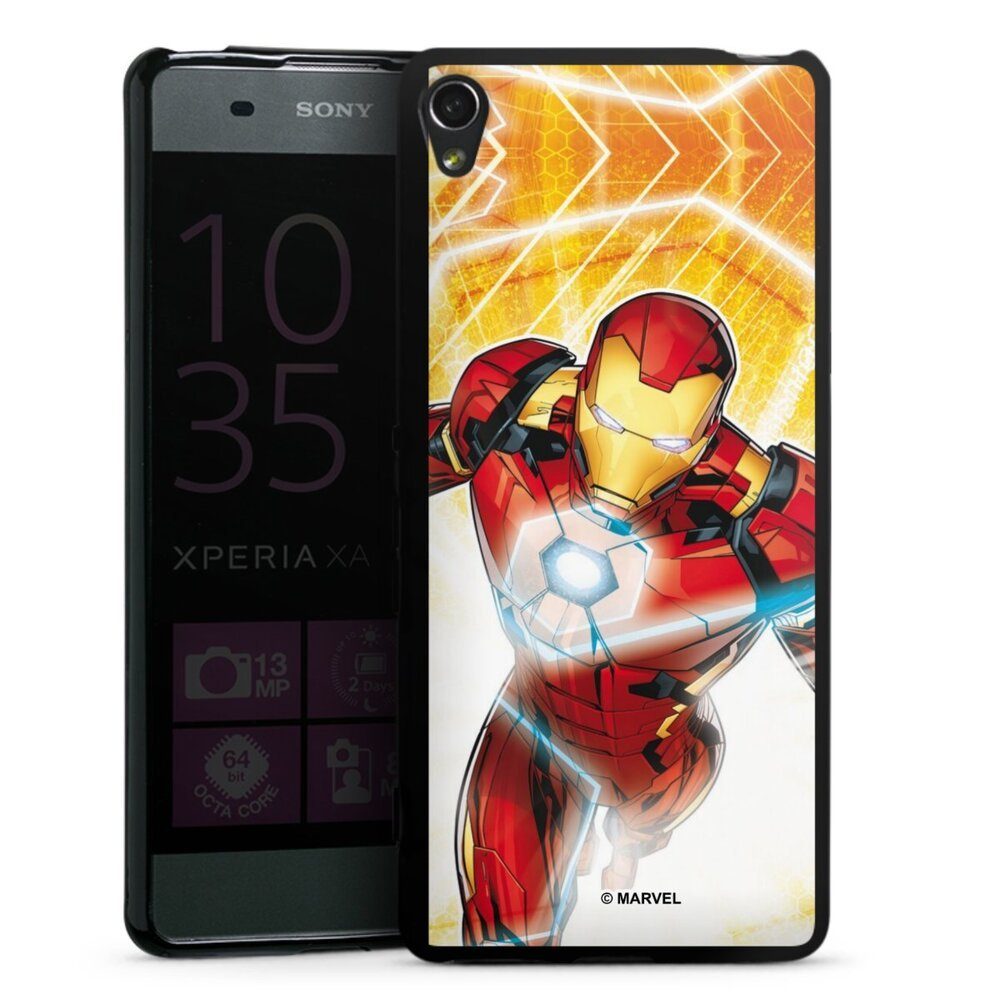 DeinDesign Handyhülle Iron Man on Fire, Sony Xperia XA Silikon Hülle Bumper Case Handy Schutzhülle