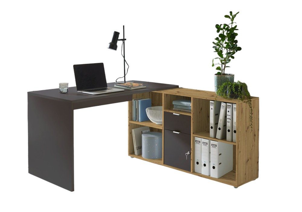 moebel-dich-auf Eckschreibtisch LAGOS (viel Stauraum, wechselseitige Montag günstig online kaufen