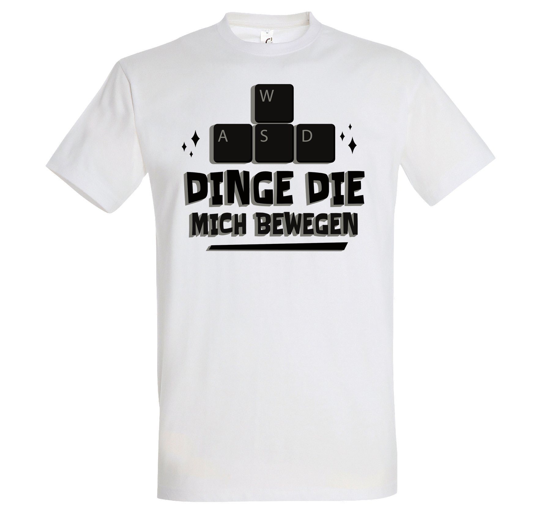 Shirt Die lustigem T-Shirt Frontprint Dinge Bewegen Gamer Herren Youth Mich Designz mit Weiß