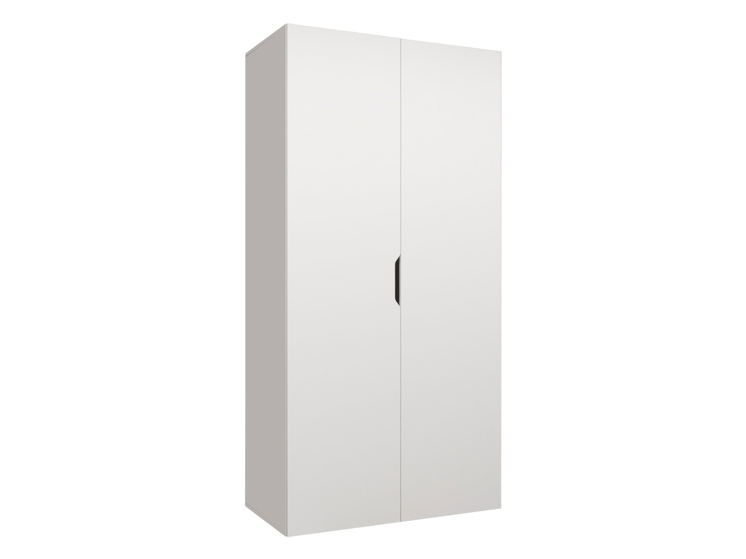 MIRJAN24 Kleiderschrank Malaga 100 (mit zwei Drehtüren) Kleiderstange, 100x52x202 cm