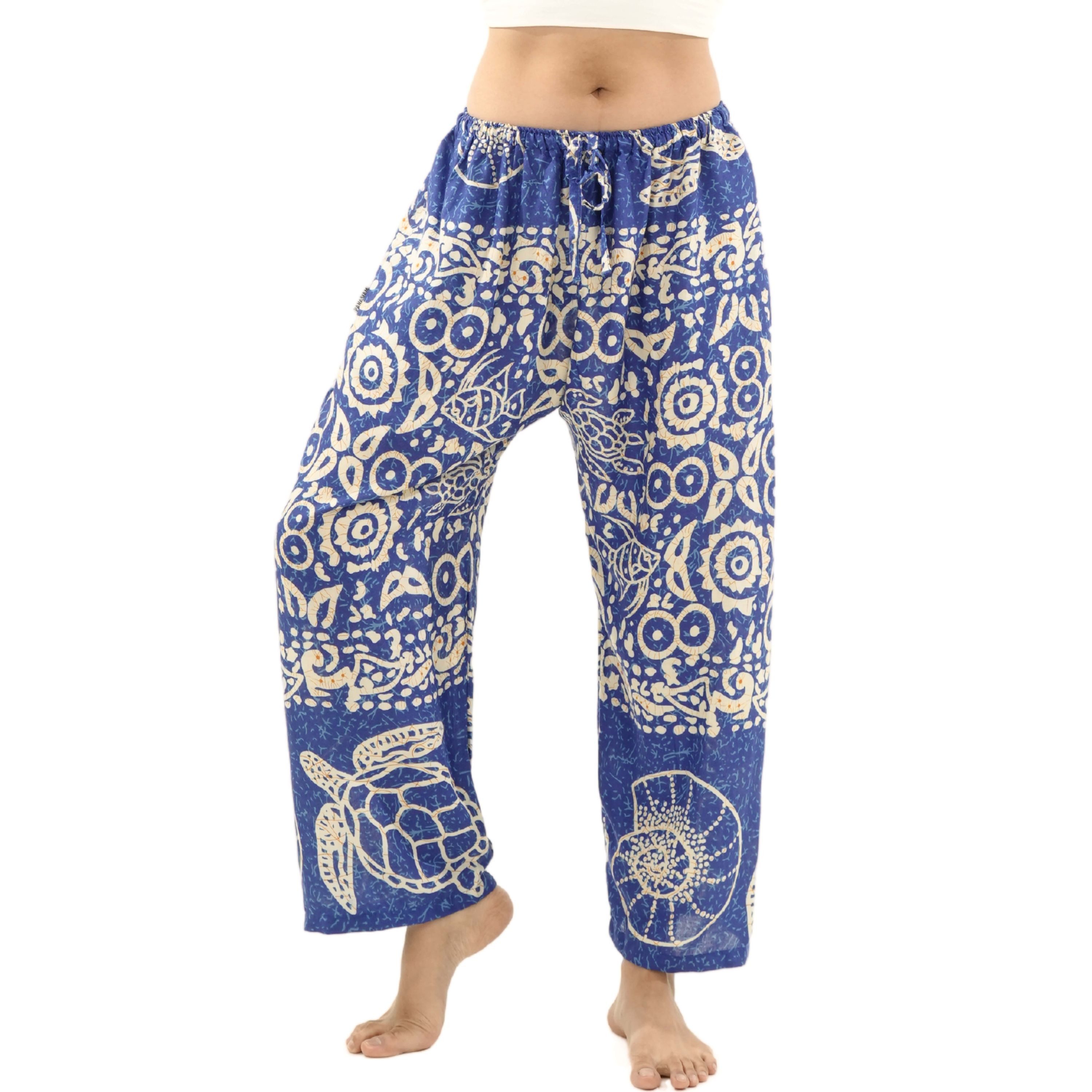 Loungehose exotische Relaxhose aus 100% Viskose Unisex Wellnesshose Sommerhose