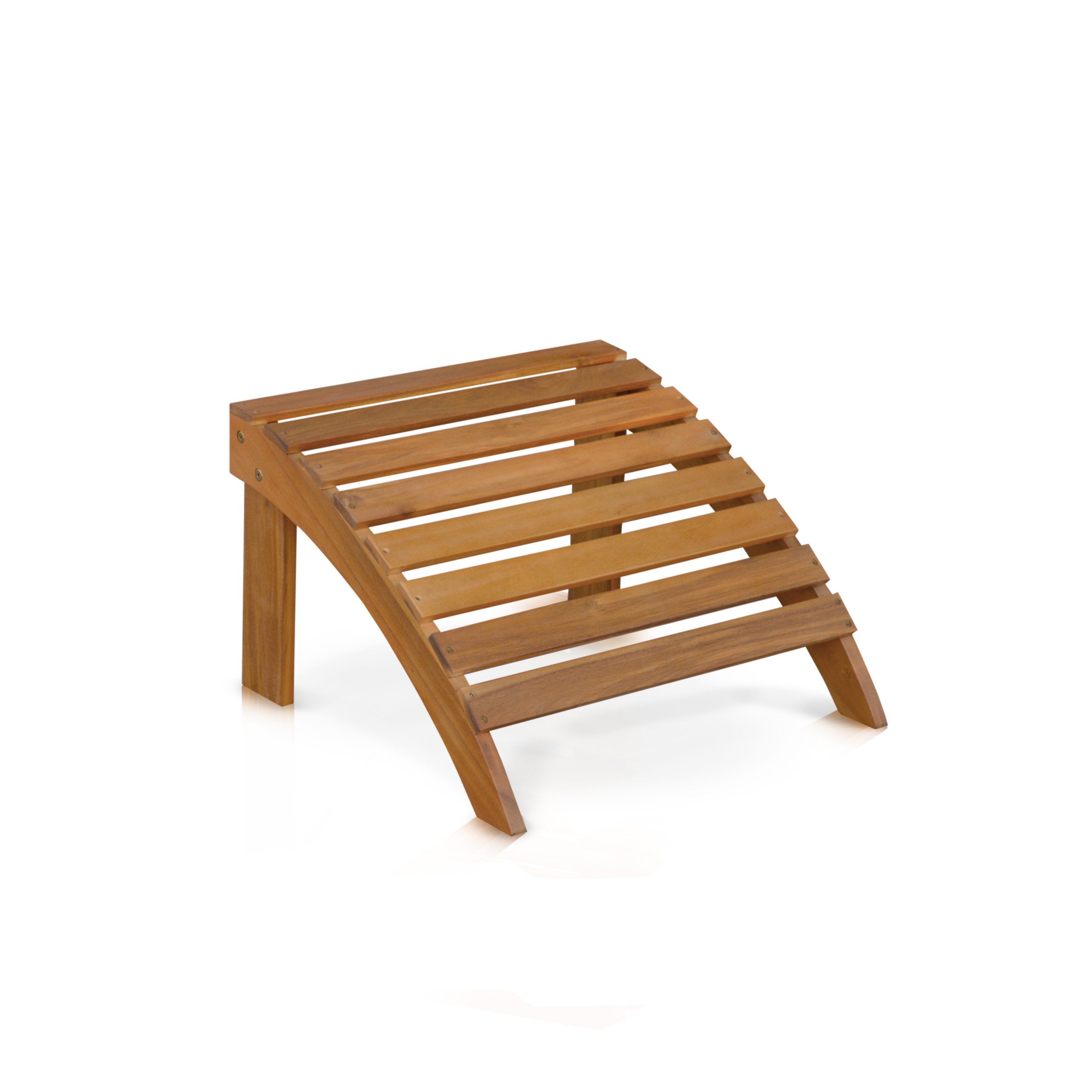 KHG Fußhocker Anstellhocker im Klassischen-Look, bis 50 kg belastbar (Outdoor-Fußhocker), aus Akazienholz, zum Schutz geölt, FSC-Zertifiziert