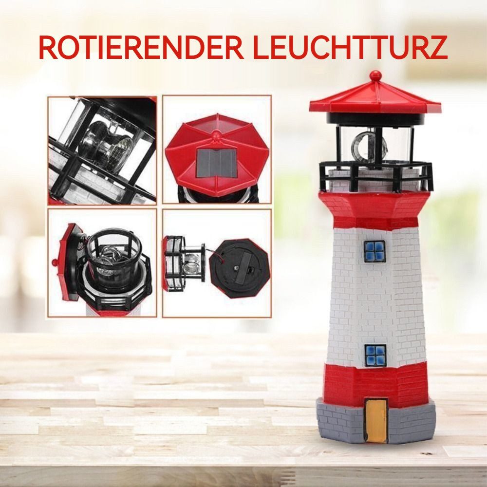 BlingBin LED Solarleuchte LED Solar Dreh-Leuchtturm, günstig online kaufen