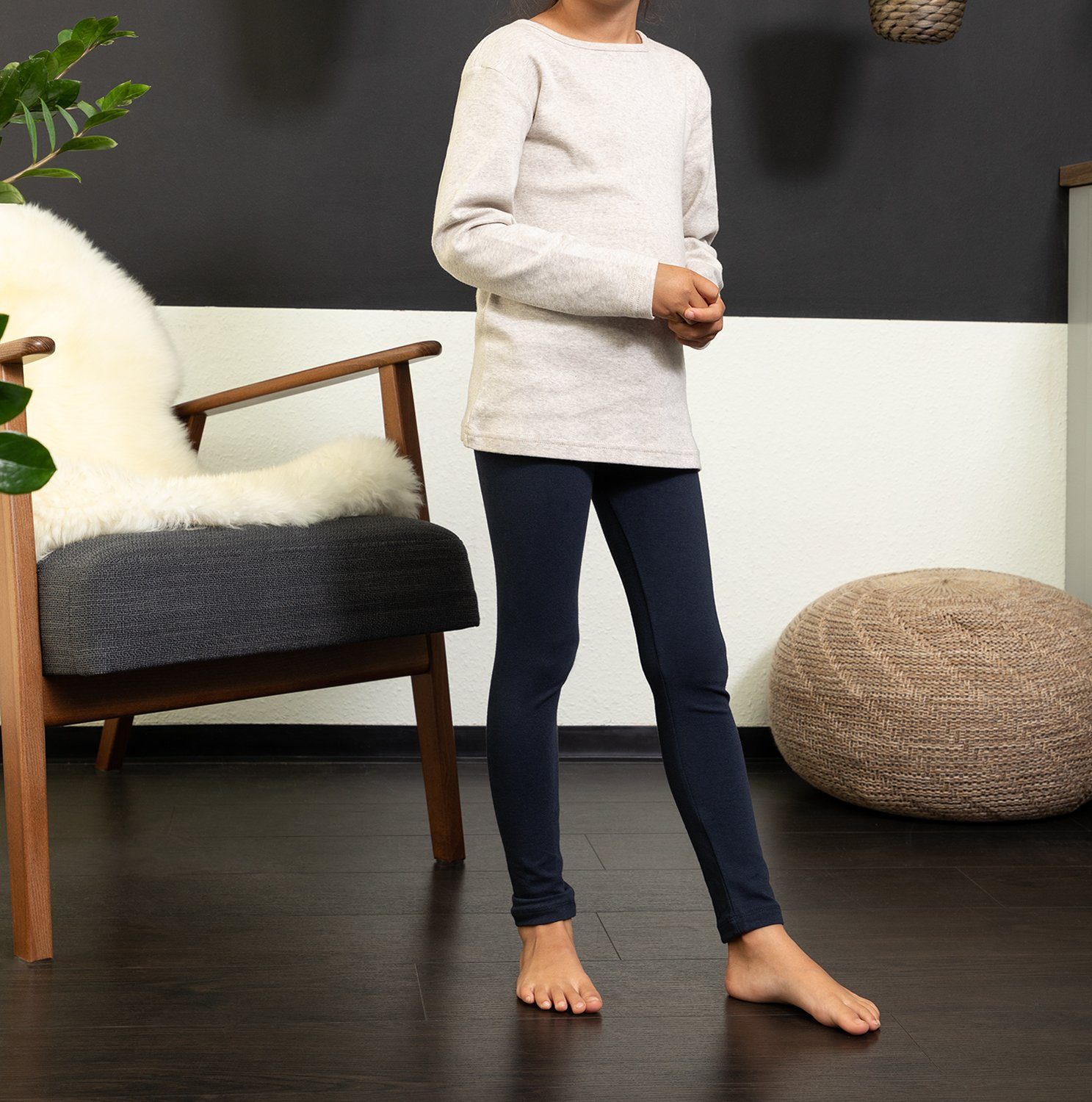 celodoro Leggings Kinder Leggings, stretchige Jersey Hose aus Baumwolle