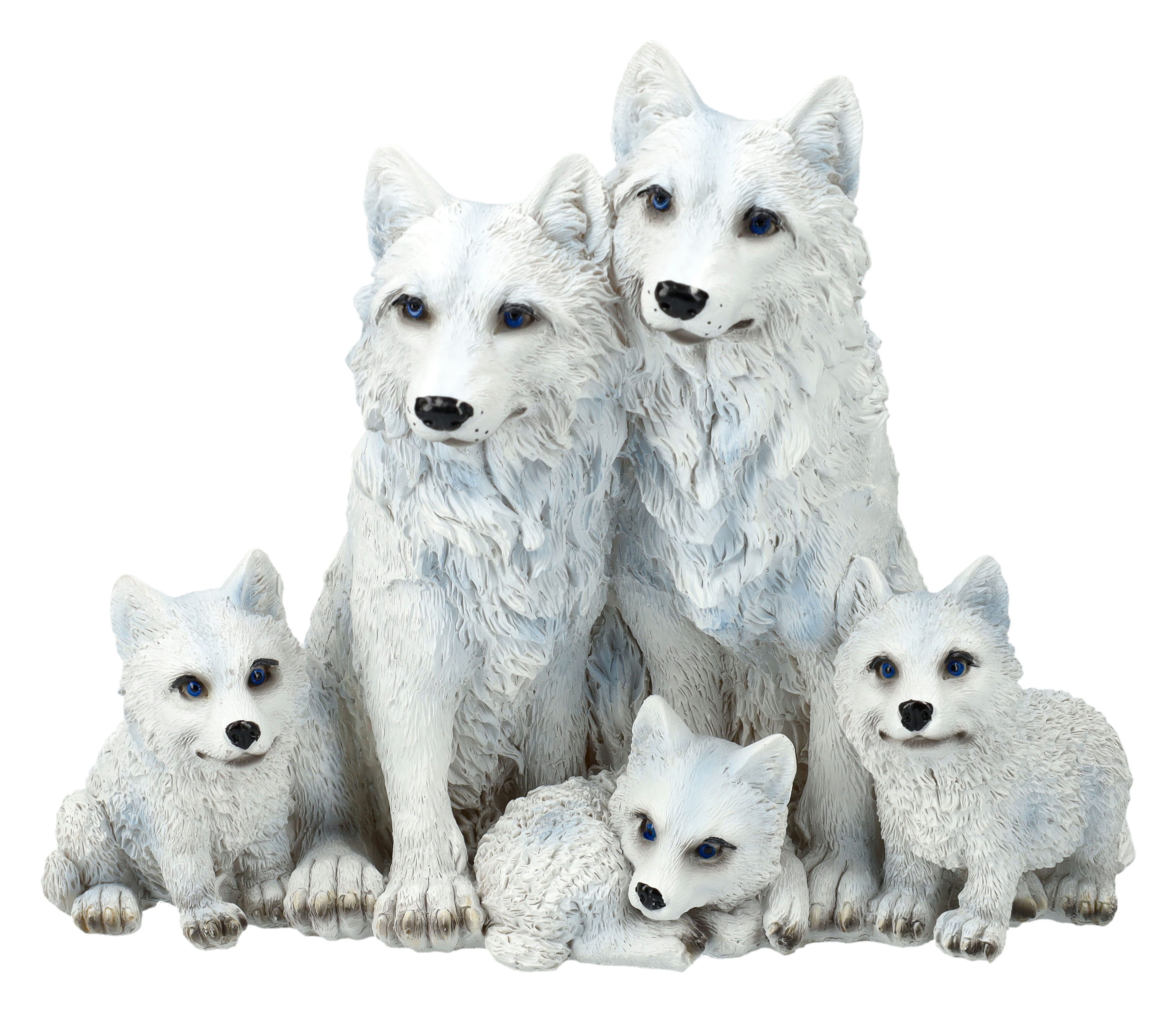 Figuren Shop GmbH Tierfigur Wolf Figur Familie weiß - Protected Pups - Tier günstig online kaufen