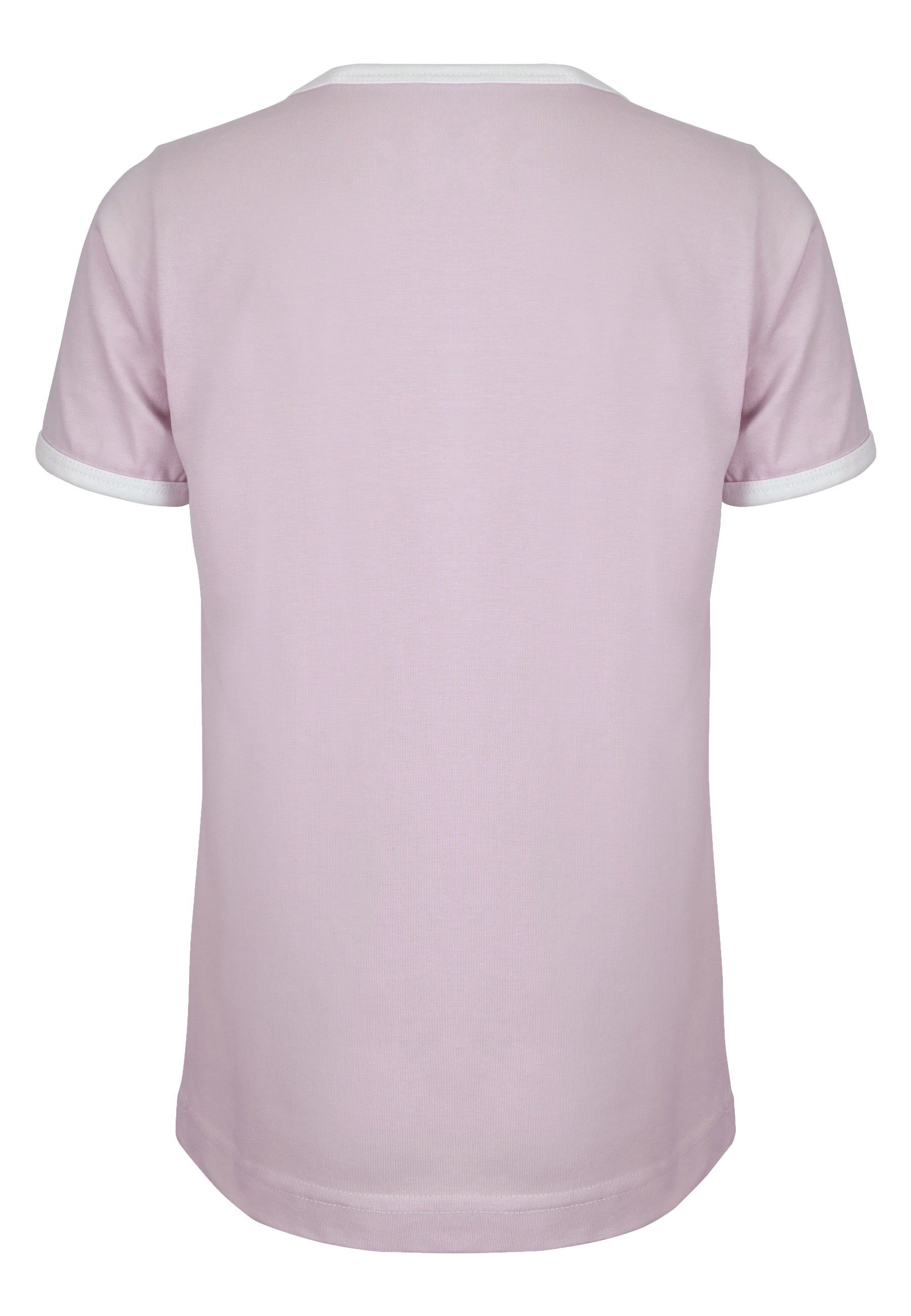 tailliert Strand Zum leicht Fahrrad lavender T-Shirt Brust Elkline Print