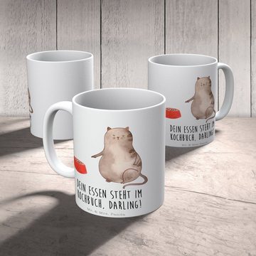 Mr. & Mrs. Panda Tasse Katze Fressen - Weiß - Geschenk, Teebecher, Katzenprodukte, Becher, K, Keramik, Herzberührende Designs