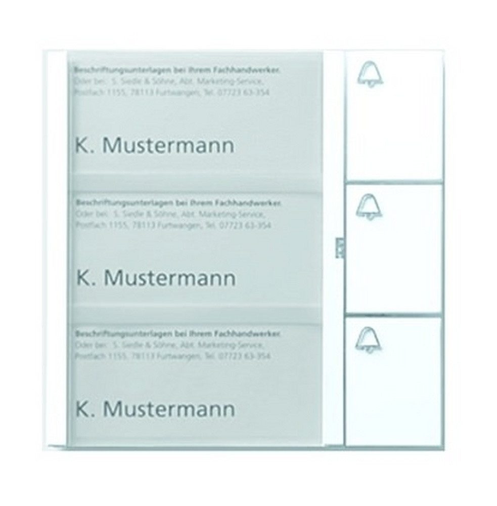 Siedle Gegensprechanlage, Klingelmodul 1+n-System 3RT weiß 99 x 99 x 27 mm