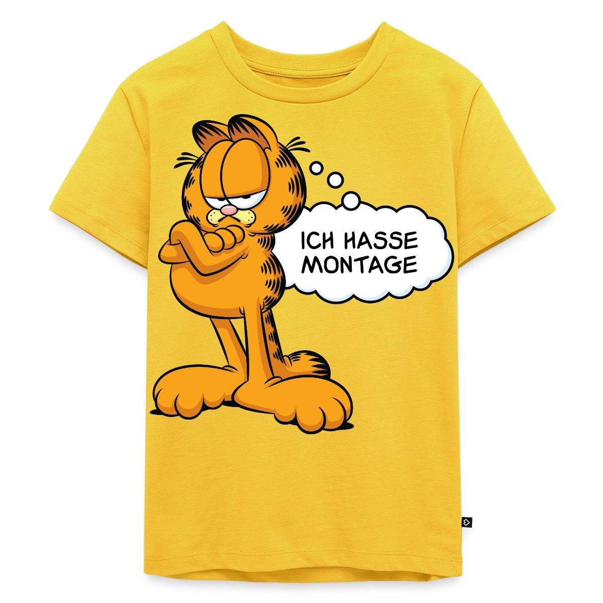 T-Shirt Garfield Ich Hasse Montage Lustiger Spruch Kinder Premium T-Shirt