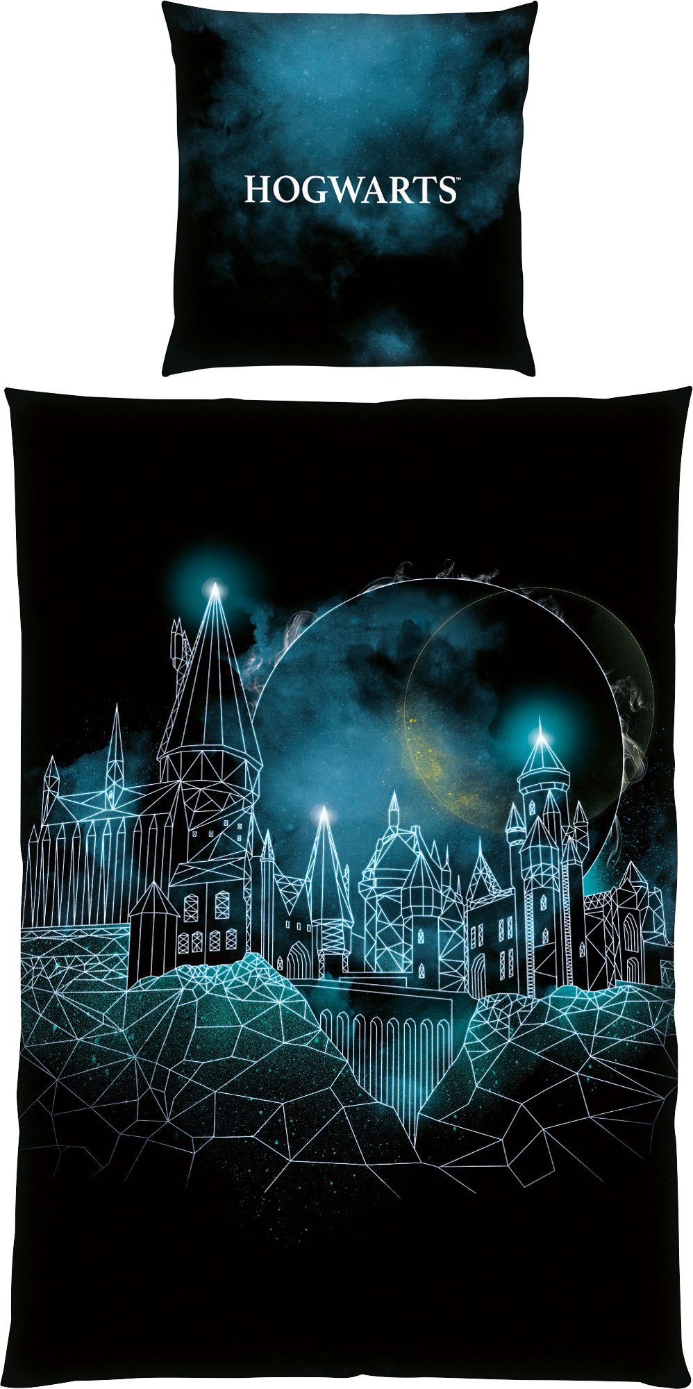 Herding Kinderbettwäsche Wendebettwäsche "Geometric Hogwarts", Renforcé, Renforcé Motiv: Hogwarts