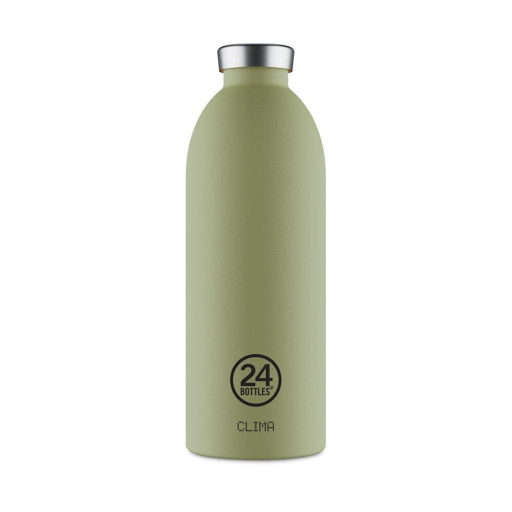 24 Bottles Thermoflasche Thermo-Trinkflasche 0,85 l Clima Bottle Sage, Thermo-Trinkflasche, Ø8,4cm, 18/8 Edelstahl, grün