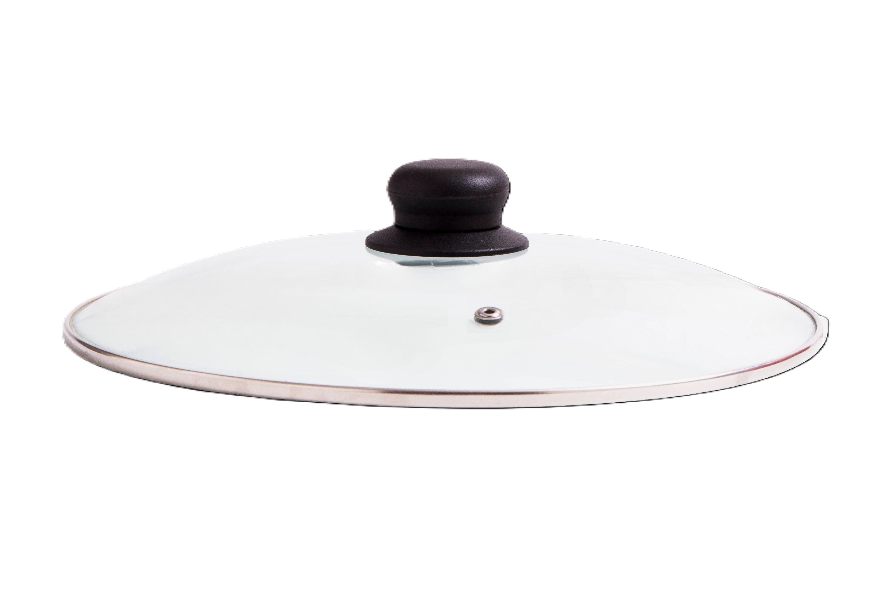 Cheffinger Topfdeckel, (1-tlg), Kochdeckel mit Dampfauslass und Edelstahlrand, für Töpfe und Pfannen