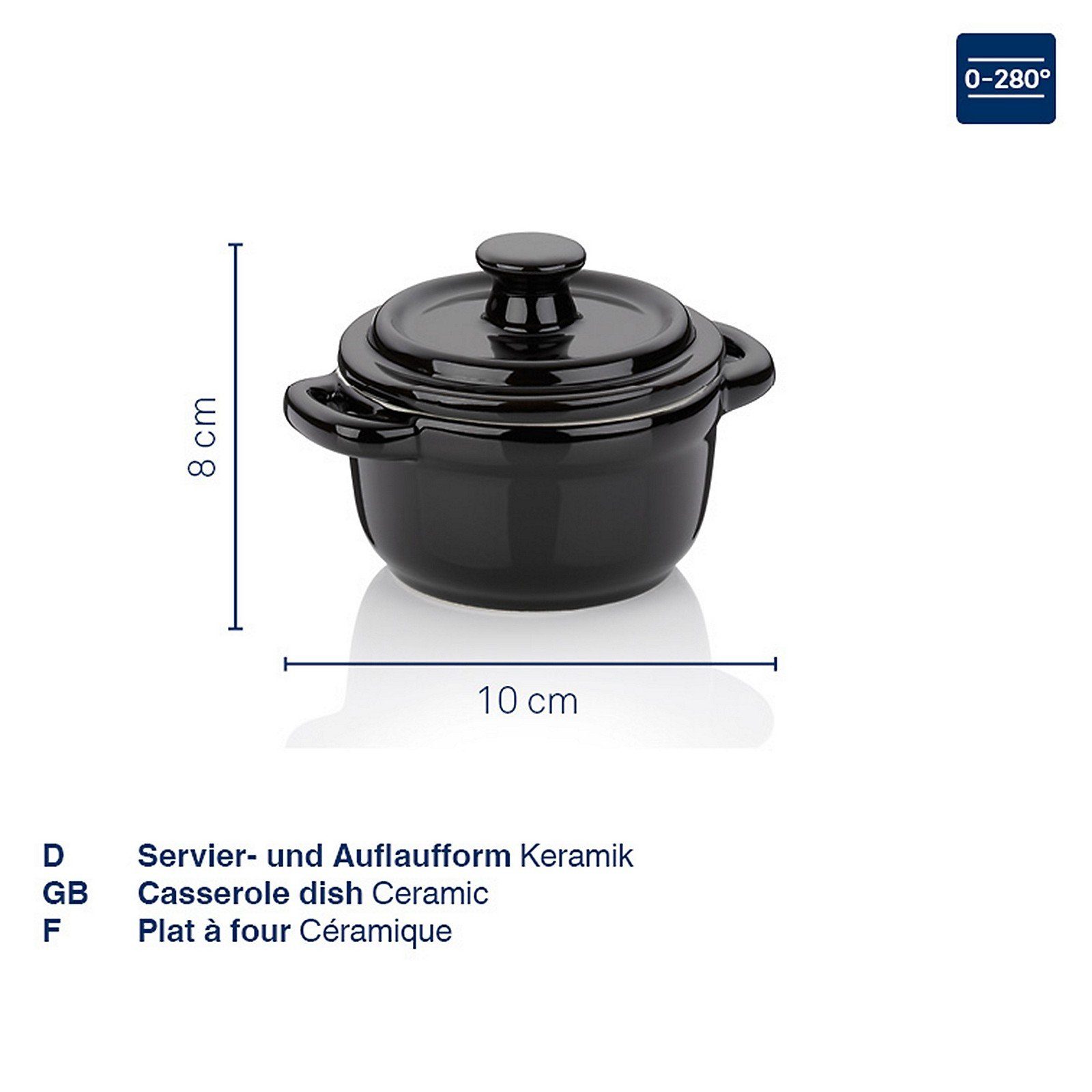 mikrowellengeeignet, spülmaschinengeeignet Malin, Auflaufform nutzbar bis zu 280°C, rot Keramik, kela