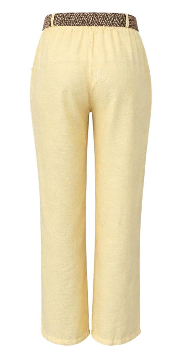 Mississhop Paperbag-Hose Damen Palazzo Hose – leichte Sommerhose mit Gürtel S/M, Art.2562