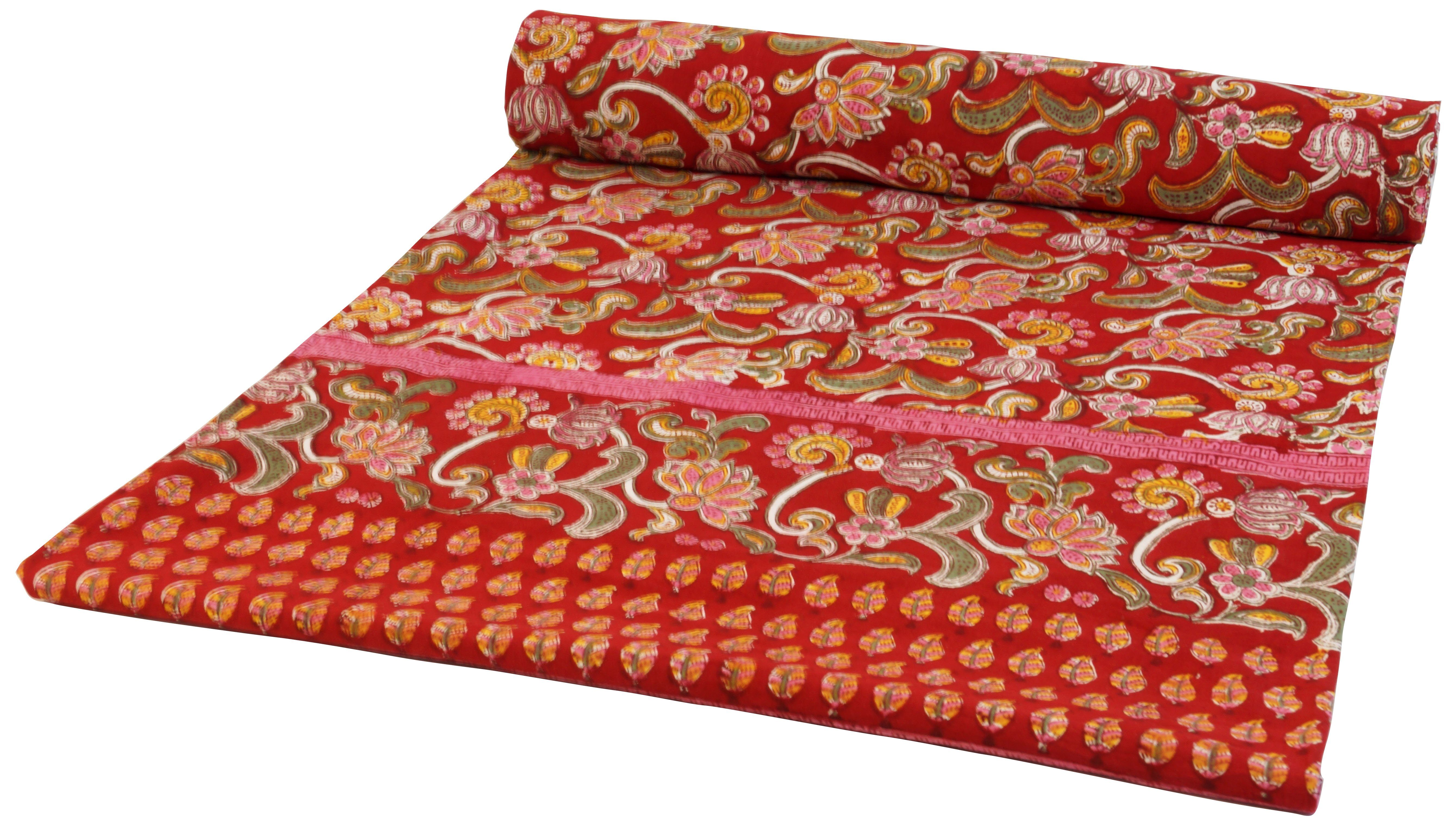 Guru-Shop Tagesdecke Blockdruck Tagesdecke, Bett & günstig online kaufen