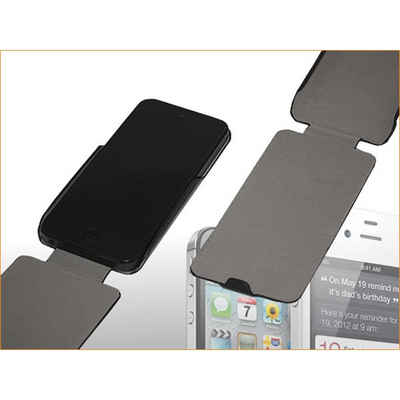Mucola Handyhülle »Schutzhülle Cover Handytasche iPhone 5 Aufklappbar Tasche Schwarz Etui Display« 10,2 cm (4 Zoll), Für iPhone 5
